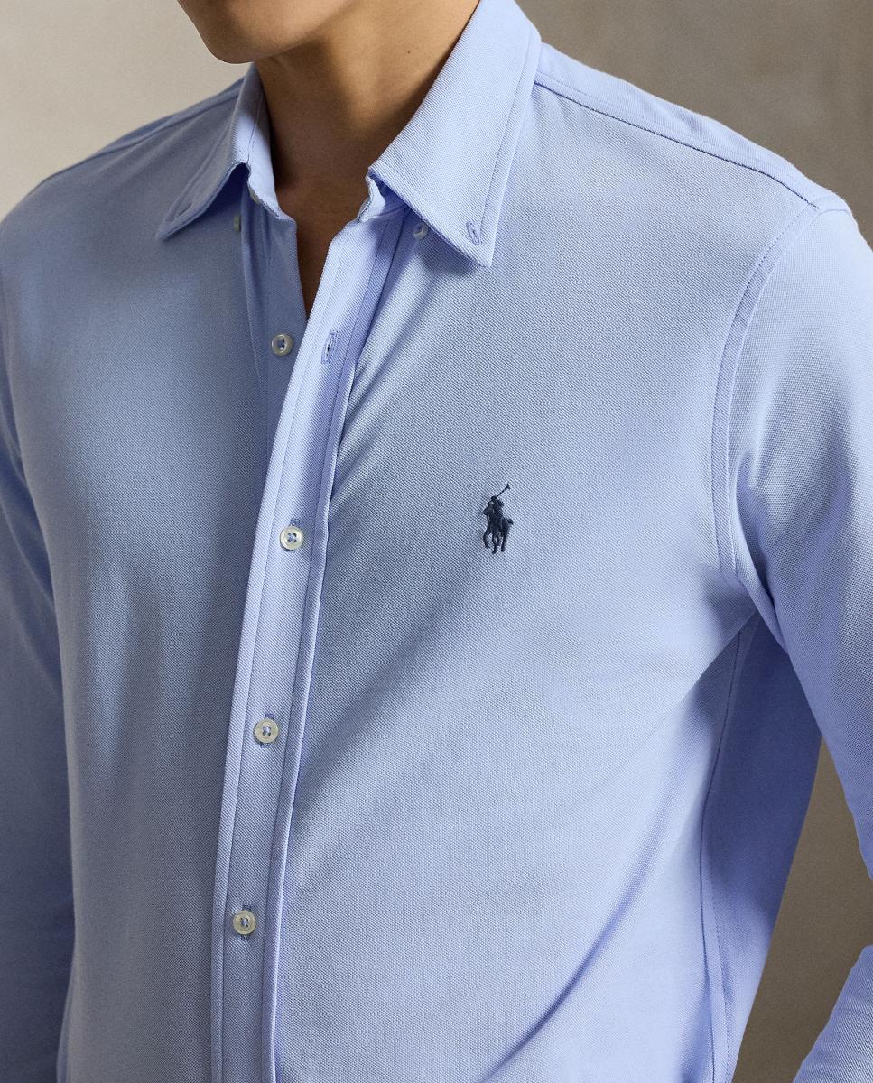 Camisa de hombre ultraligera Pebble Azul - Polo Ralph Lauren - Negro Azul pálido-5
