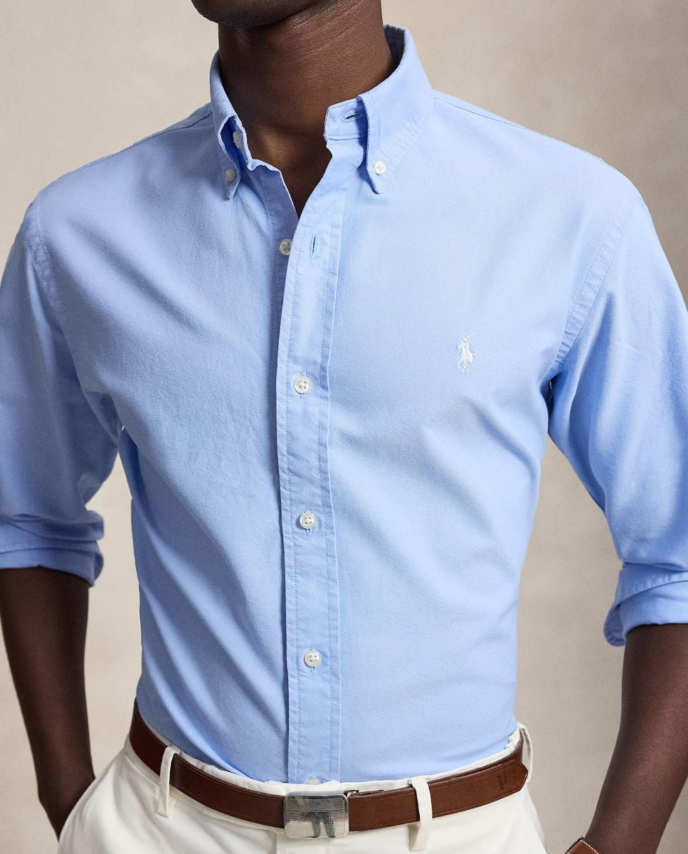 Camisa de hombre oxford teñida Vino clásico - Polo Ralph Lauren - Azul Azul-4