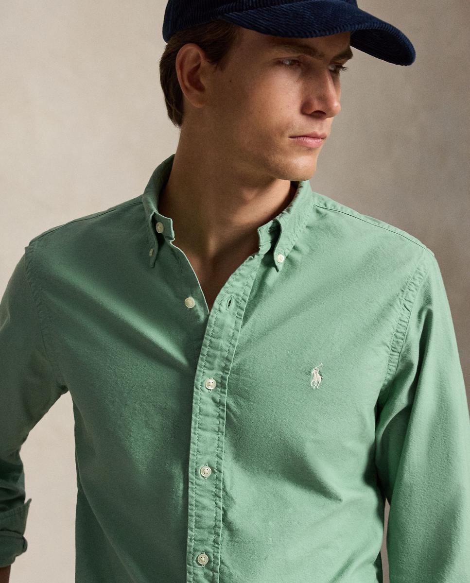 Camisa de hombre oxford teñida Vino clásico - Polo Ralph Lauren - Verde menta Verde menta-4