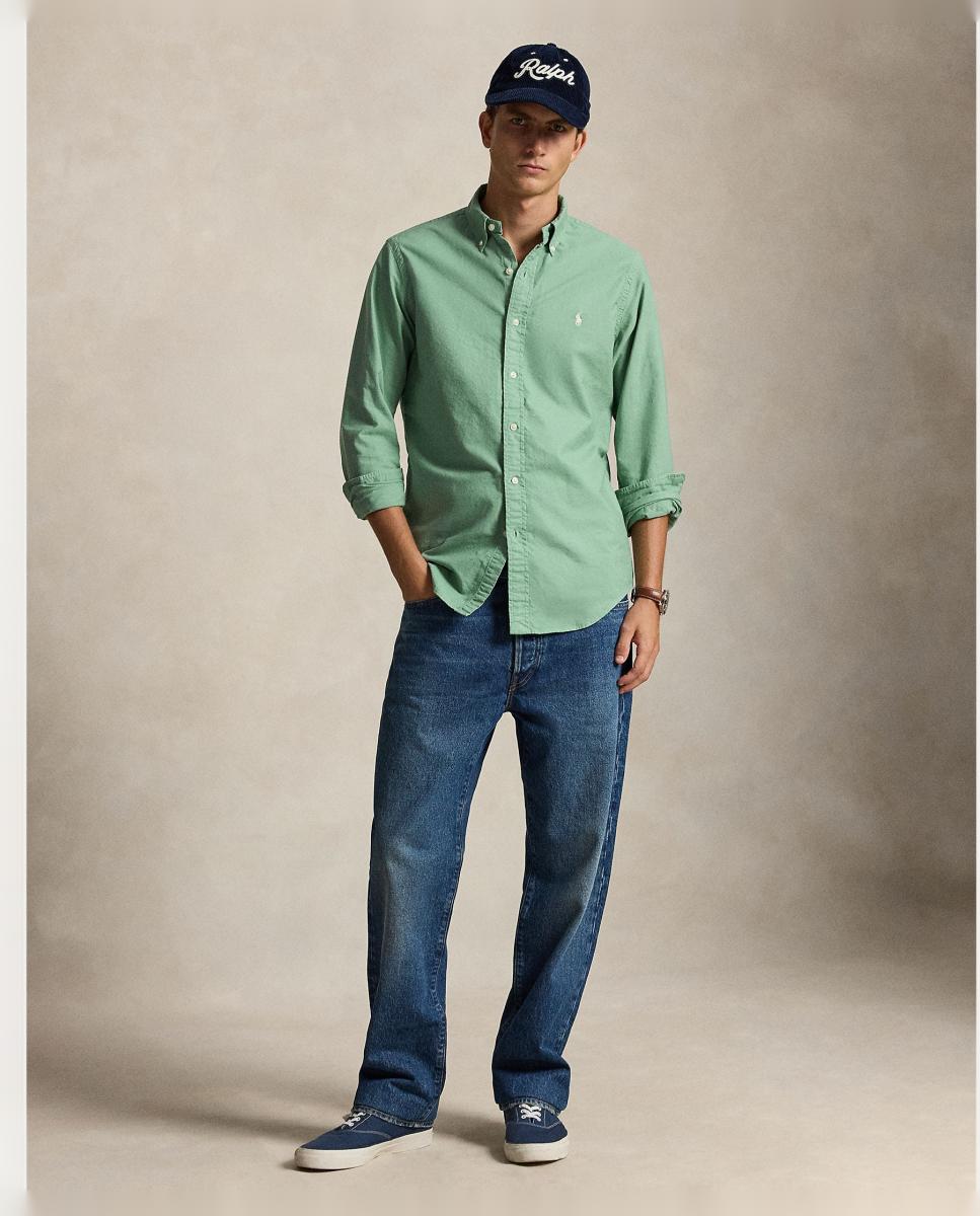 Camisa de hombre oxford teñida Vino clásico - Polo Ralph Lauren - Verde menta Verde menta-6