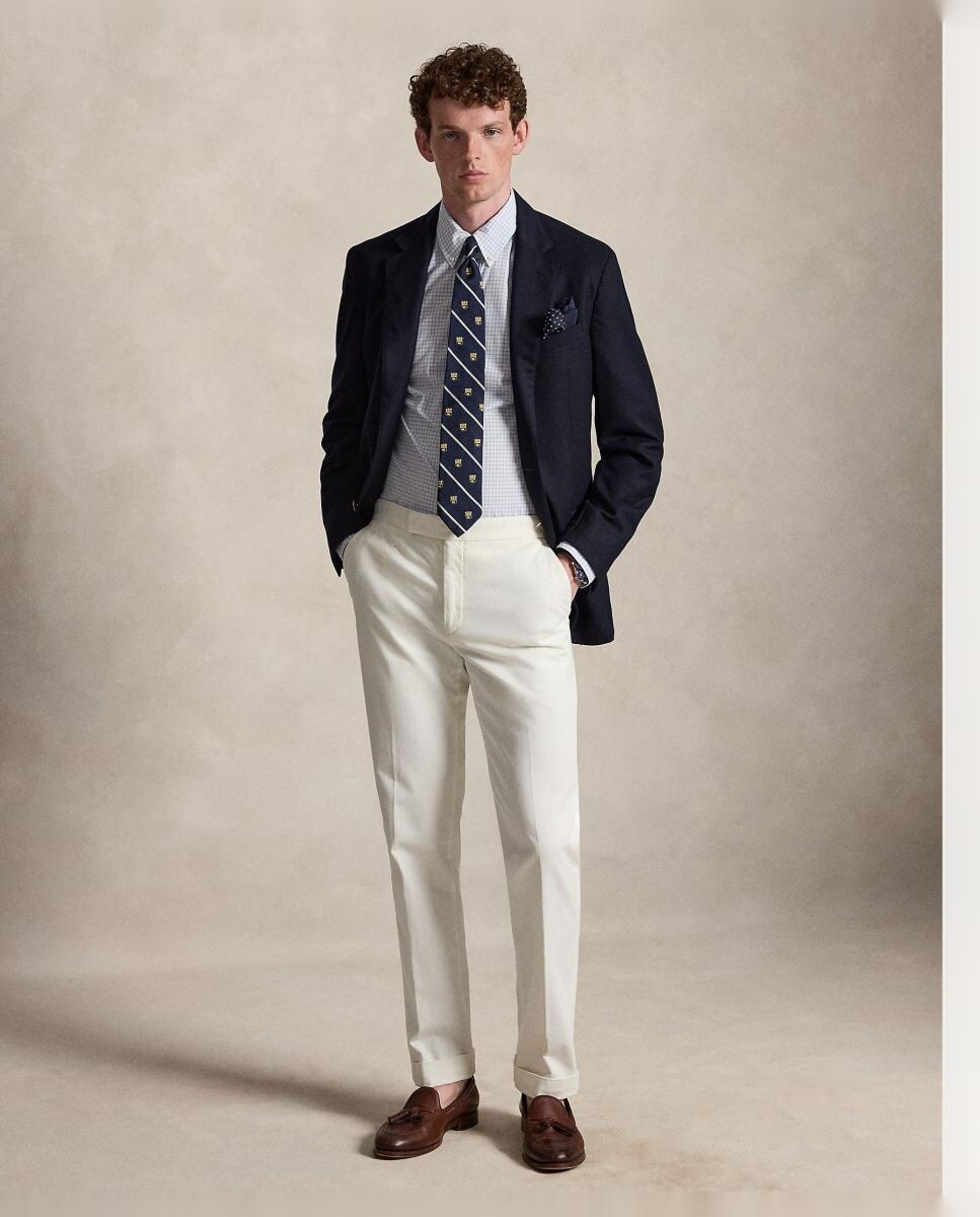 Imagen 0 de Camisa de hombre de popelina elástica Azul Cabana Blanco Azul claro