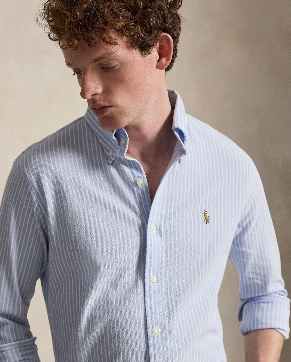 Camisa de hombre Oxford Azul Dress Shirt Regular Fit Polo Ralph Lauren - Azul claro Azul claro-4