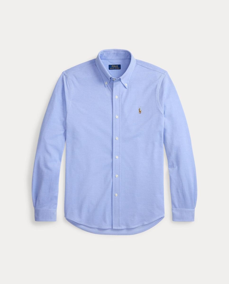Camisa de hombre oxford de punto Blanco - Polo Ralph Lauren - Azul claro Azul claro-6
