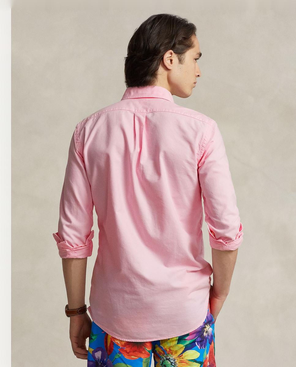 Camisa de hombre oxford teñida Vino clásico - Polo Ralph Lauren - Rosa claro Rosa claro-3
