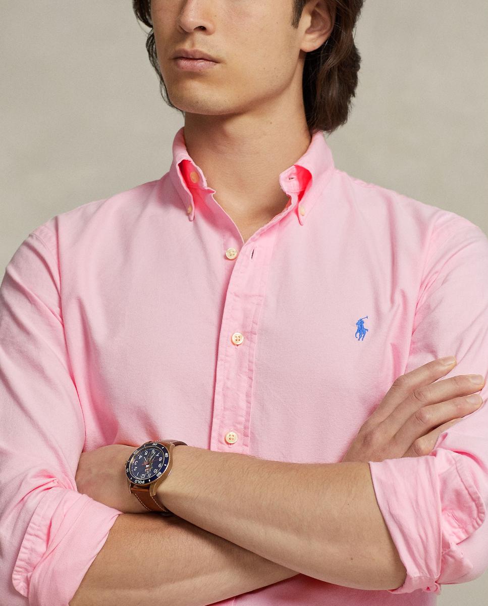 Camisa de hombre oxford teñida Vino clásico - Polo Ralph Lauren - Rosa claro Rosa claro-4