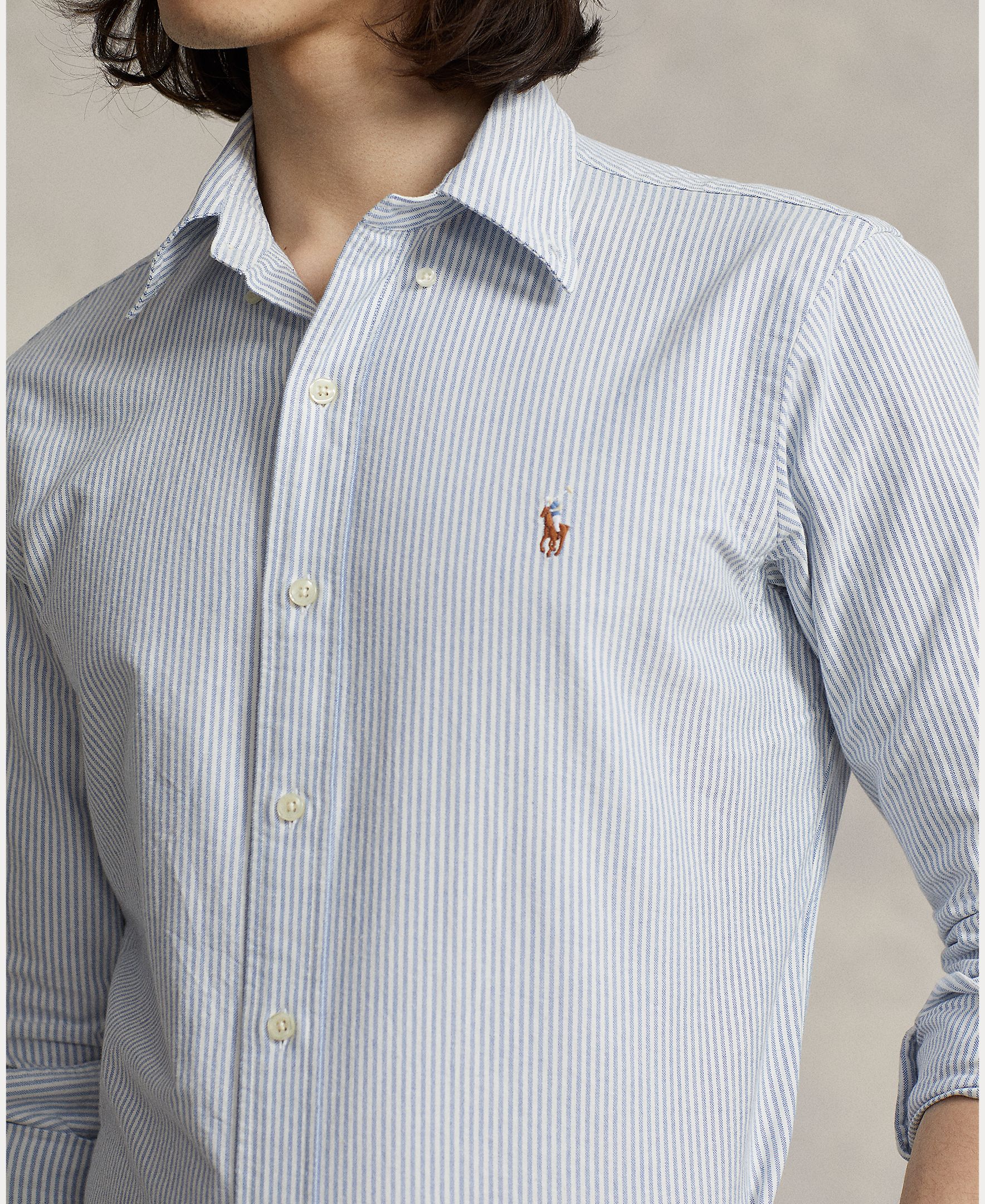 Camisa de hombre oxford azul - Polo Ralph Lauren - Azul claro Azul claro-4