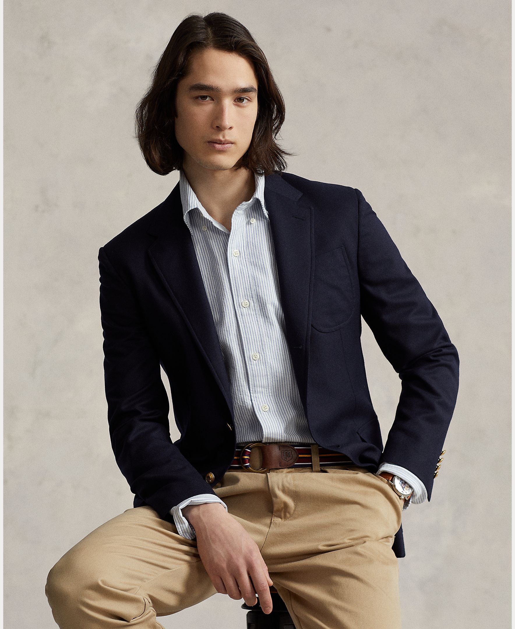 Camisa de hombre oxford azul - Polo Ralph Lauren - Azul claro Azul claro-6