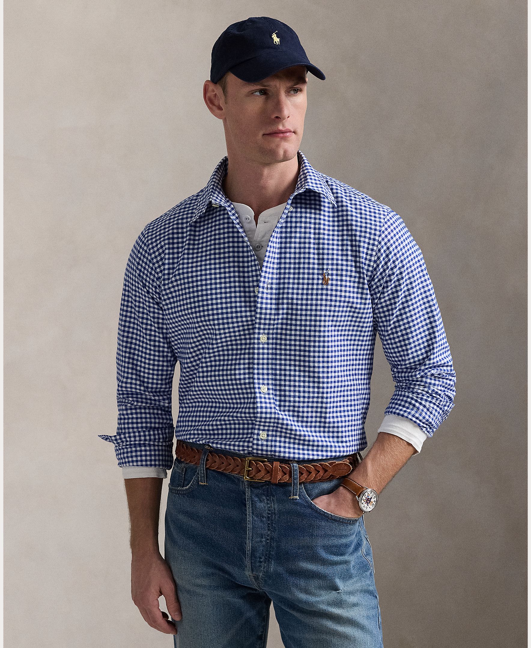Camisa de hombre oxford azul - Polo Ralph Lauren - Azul oscuro Azul oscuro-1