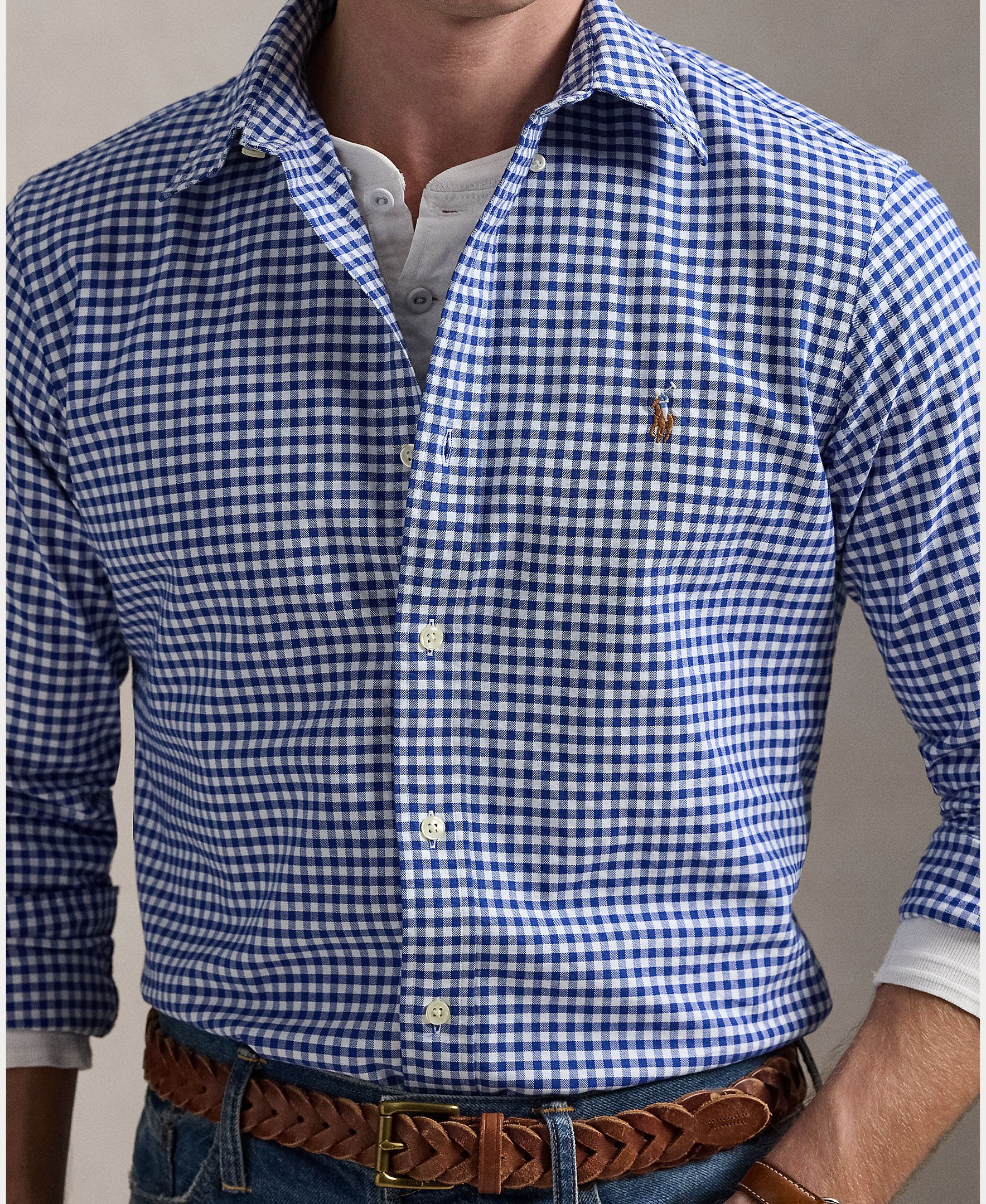 Camisa de hombre oxford azul - Polo Ralph Lauren - Azul oscuro Azul oscuro-4