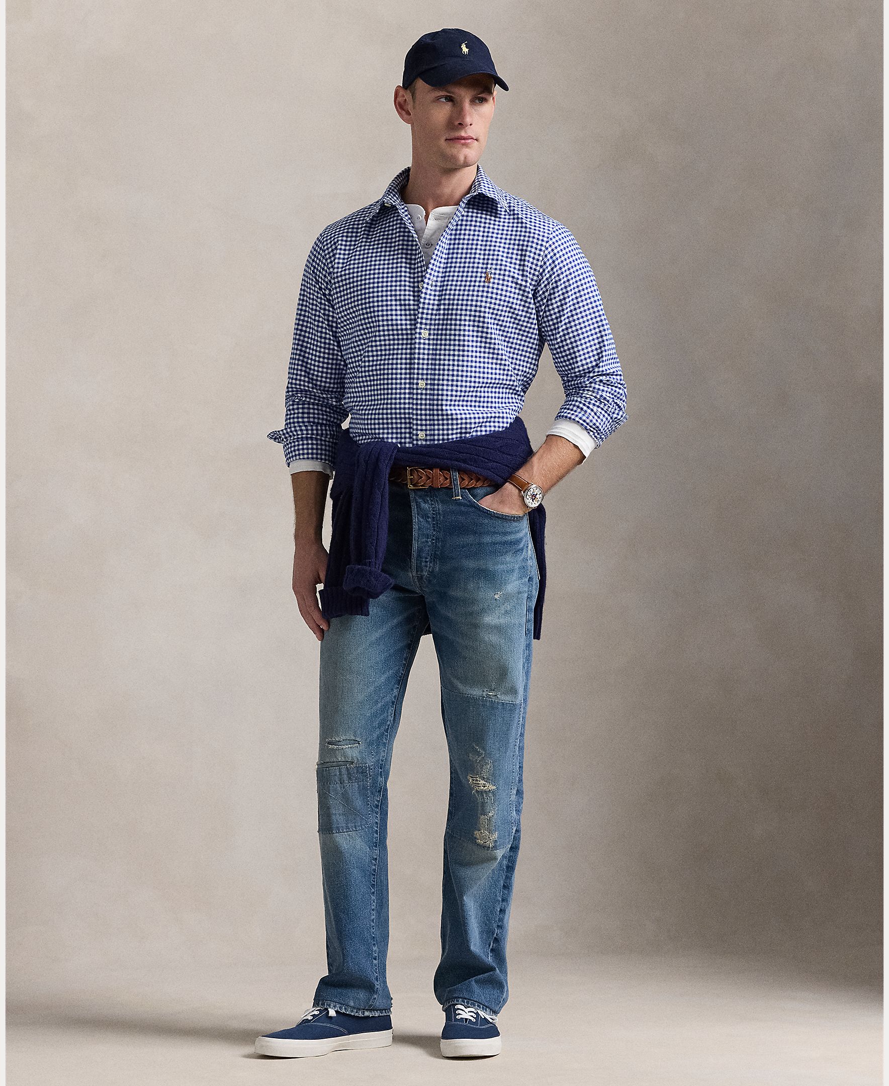 Camisa de hombre oxford azul - Polo Ralph Lauren - Azul oscuro Azul oscuro-9