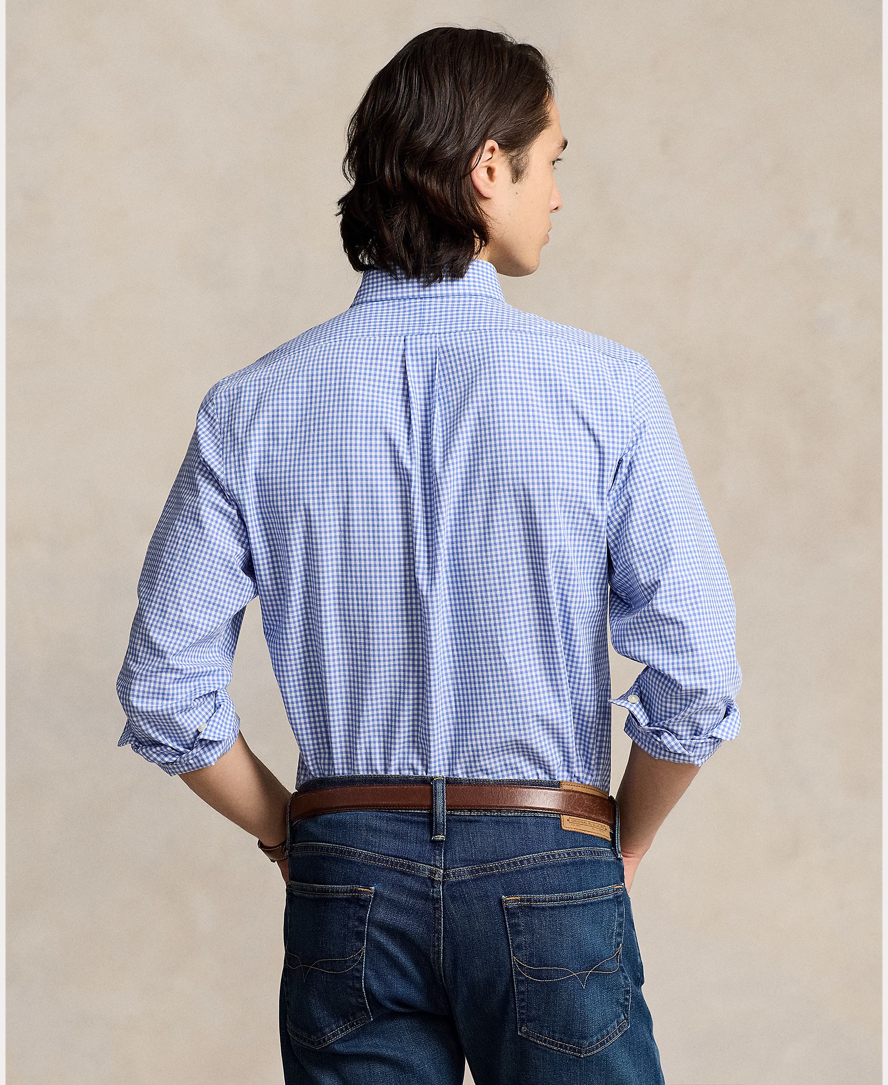 Camisa de popelina elástica de hombre Azul cabana - Polo Ralph Lauren - Azul claro Azul claro-3