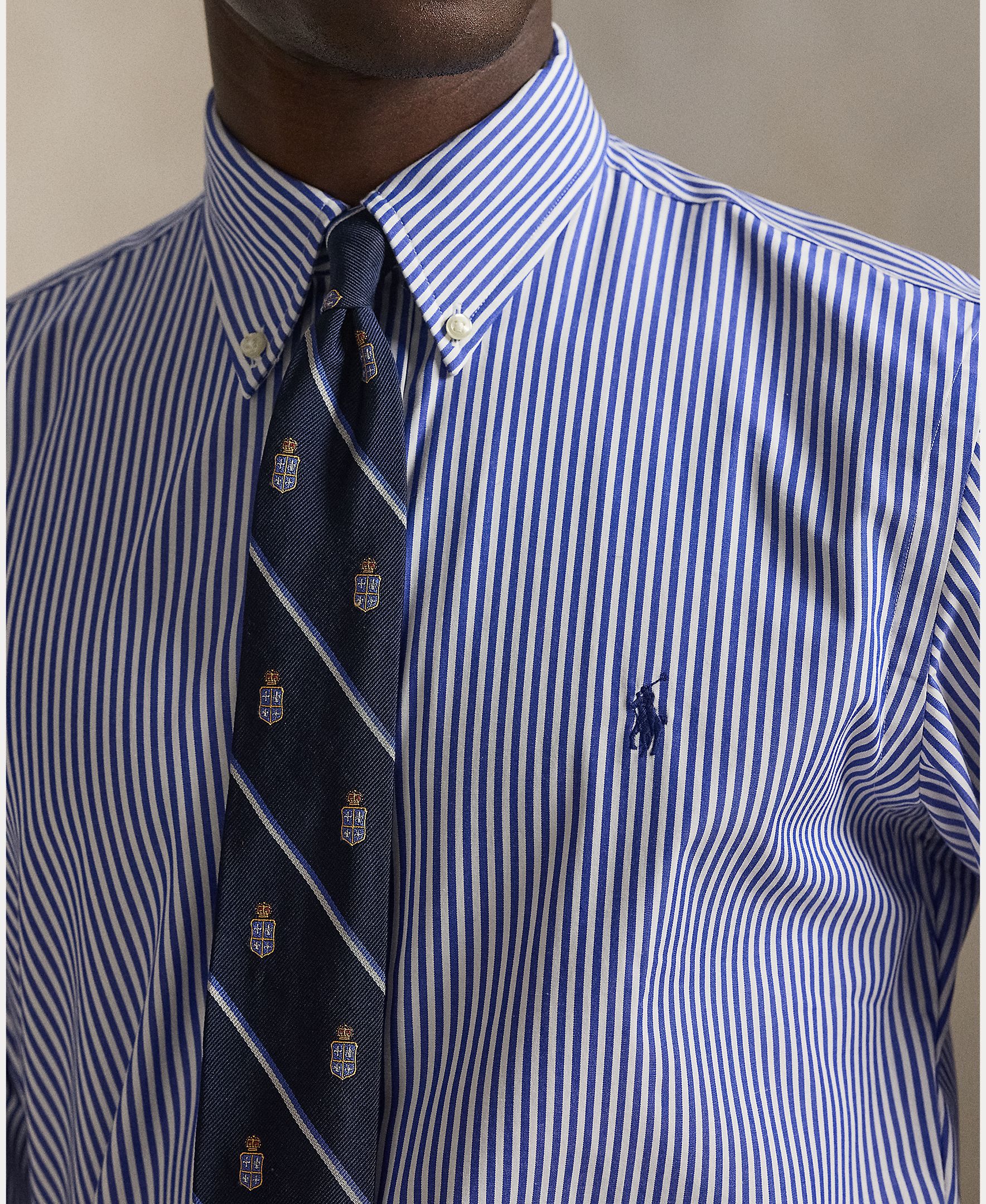 Camisa de popelina elástica de hombre Azul cabana - Polo Ralph Lauren - Azulón Azulón-4