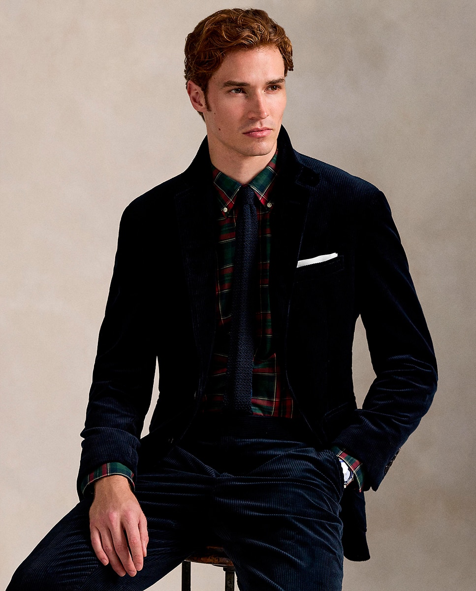 Camisa de Sarja Técnica Custom Fit Vermelho-escuro-5