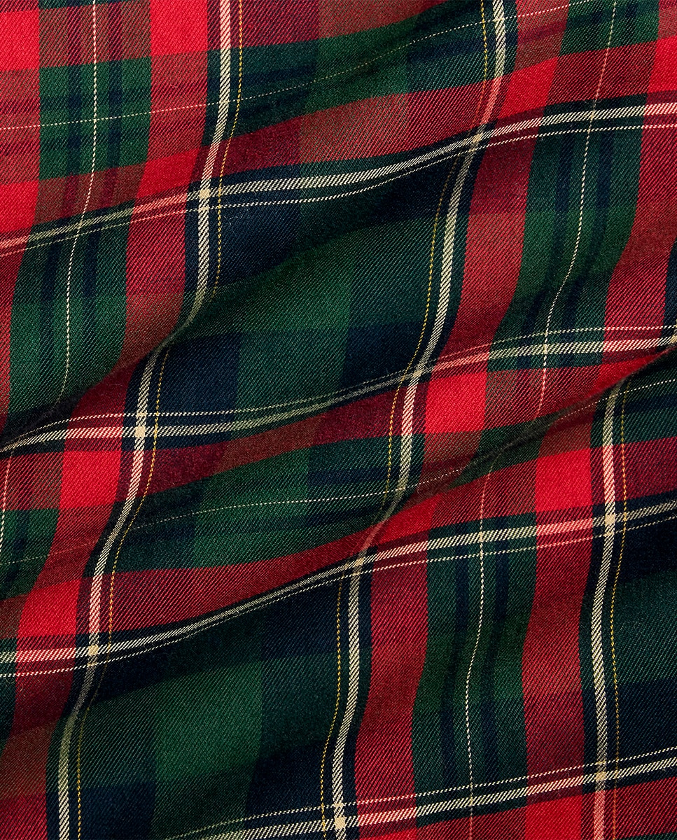 Camisa de Sarja Técnica Custom Fit Vermelho-escuro-6