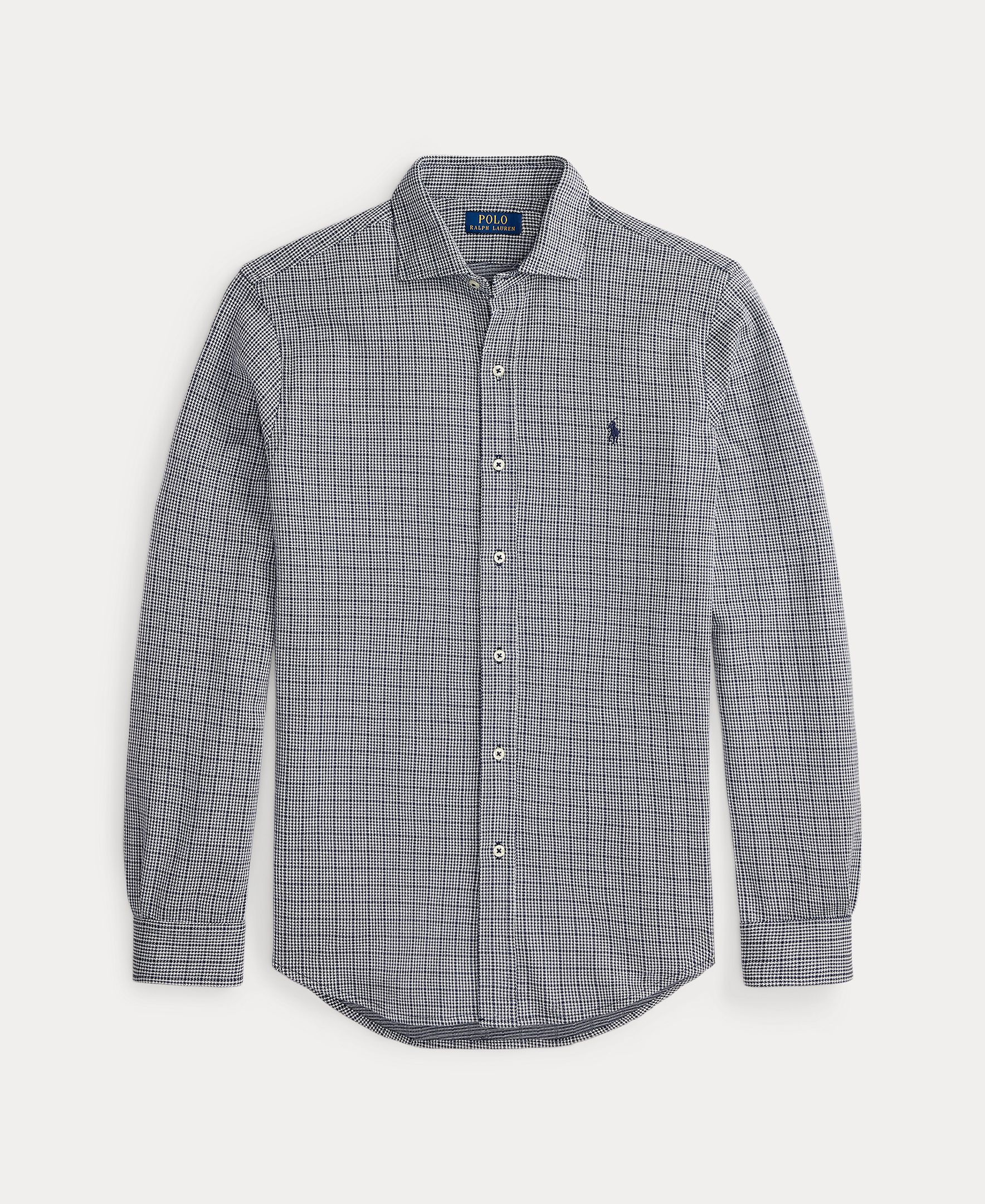 Camisa de Algodão com Estampado Azul-porcelana-6