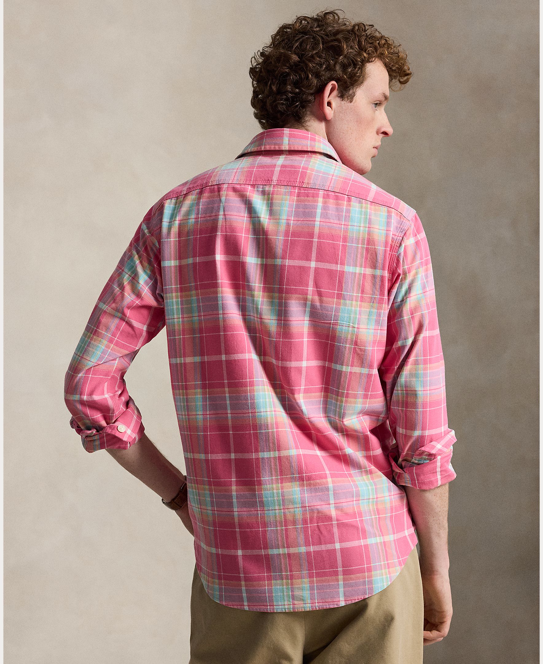 Camisa Chino Estampada Vermelho-2