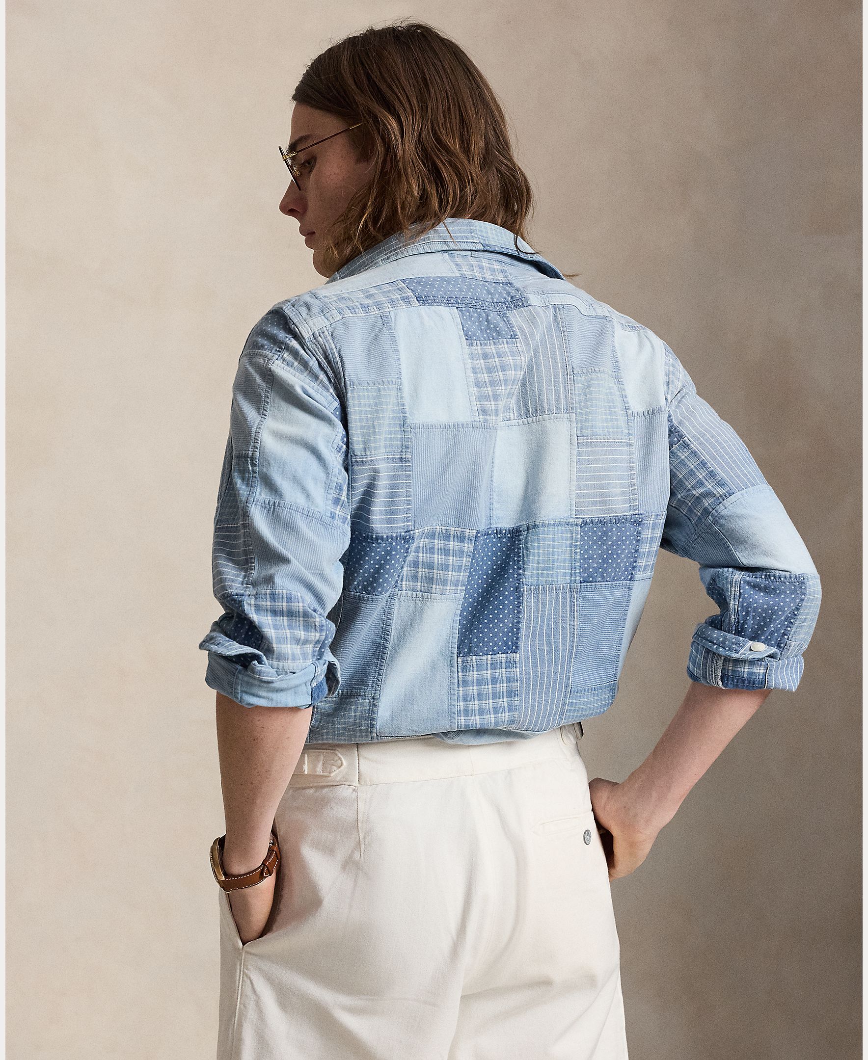 Camisa de Trabalho de Ganga - Índigo Índigo-3