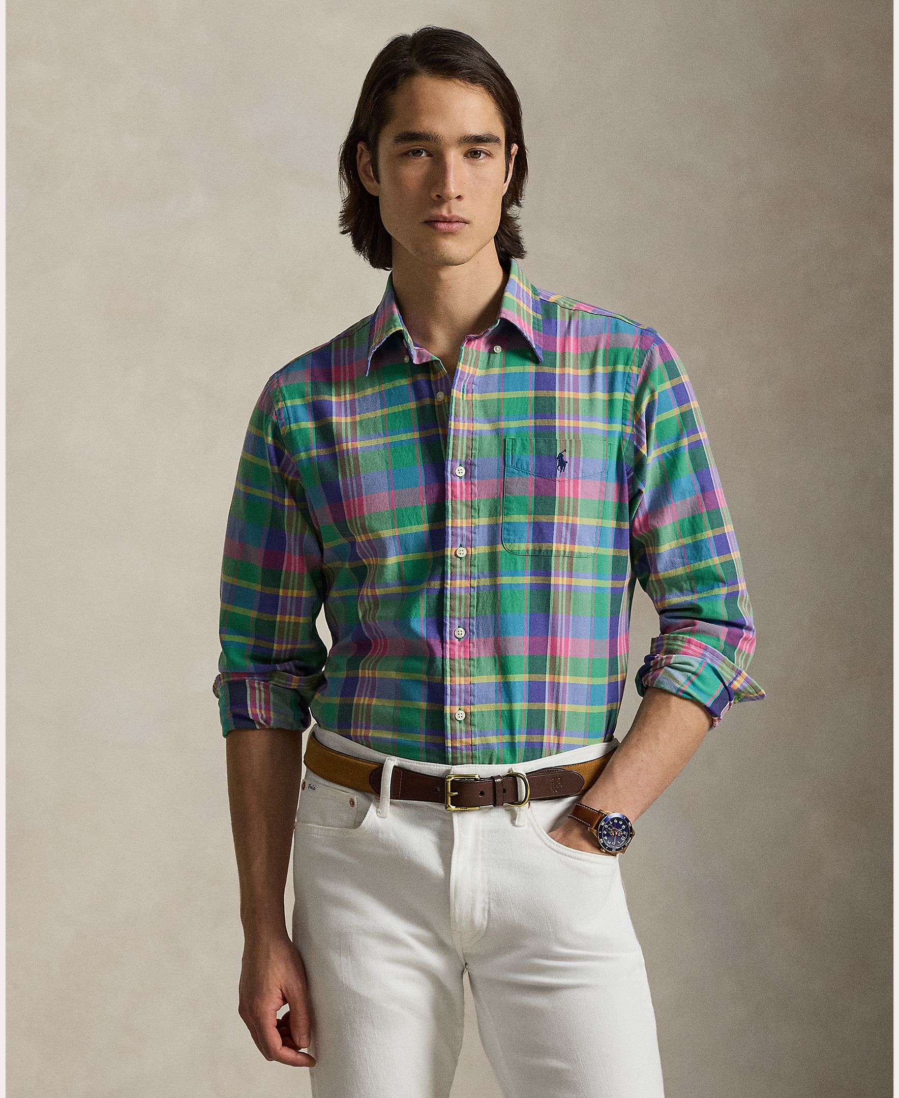Polo Ralph Lauren - Camisa de hombre con cuadros Custom Fit.