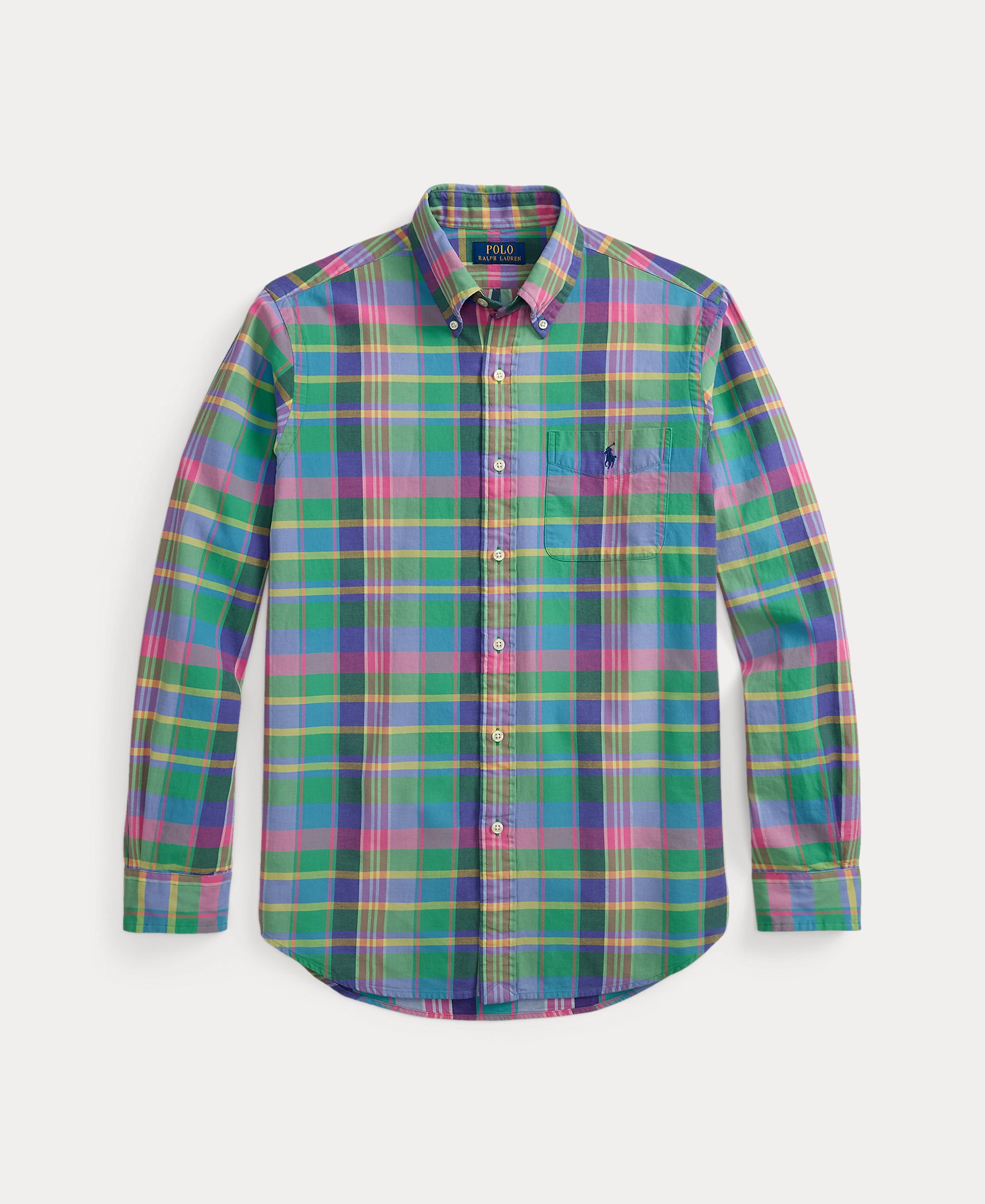 Camisa aos Quadrados Custom Fit Verde-6