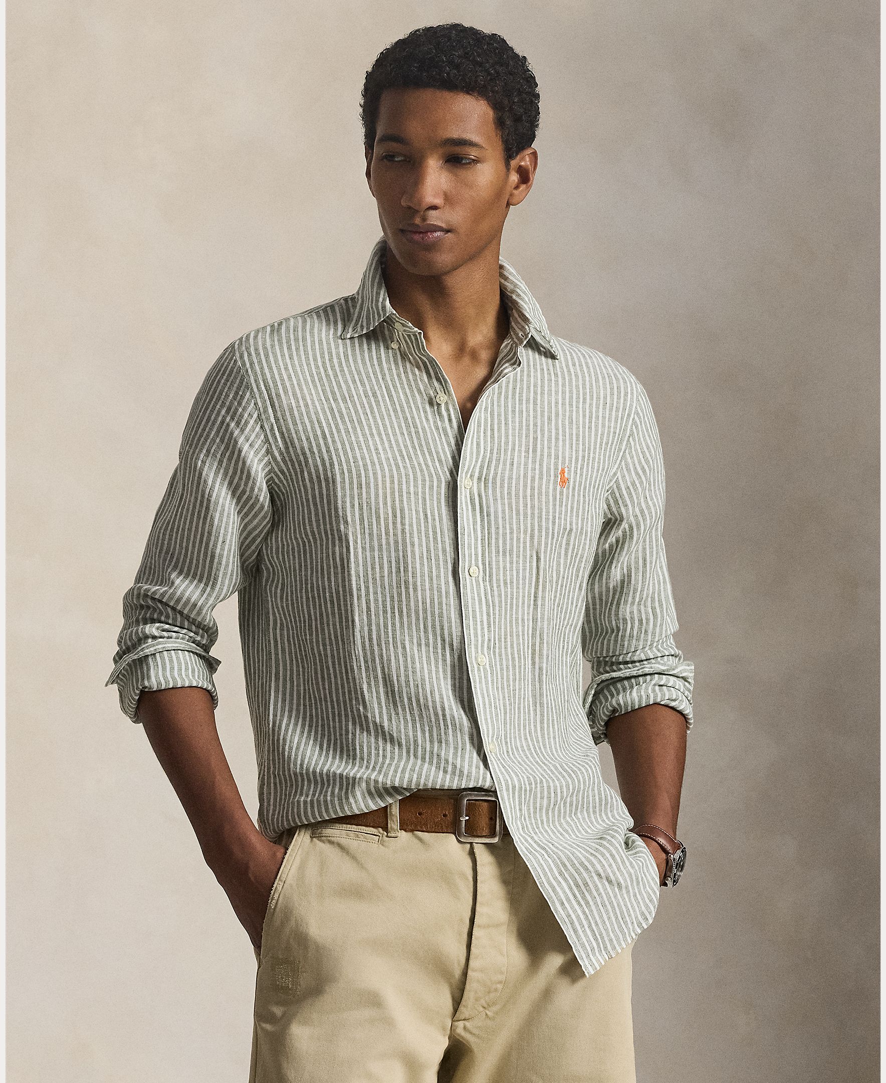 Polo Ralph Lauren - Camisa de hombre de lino Regular Fit.