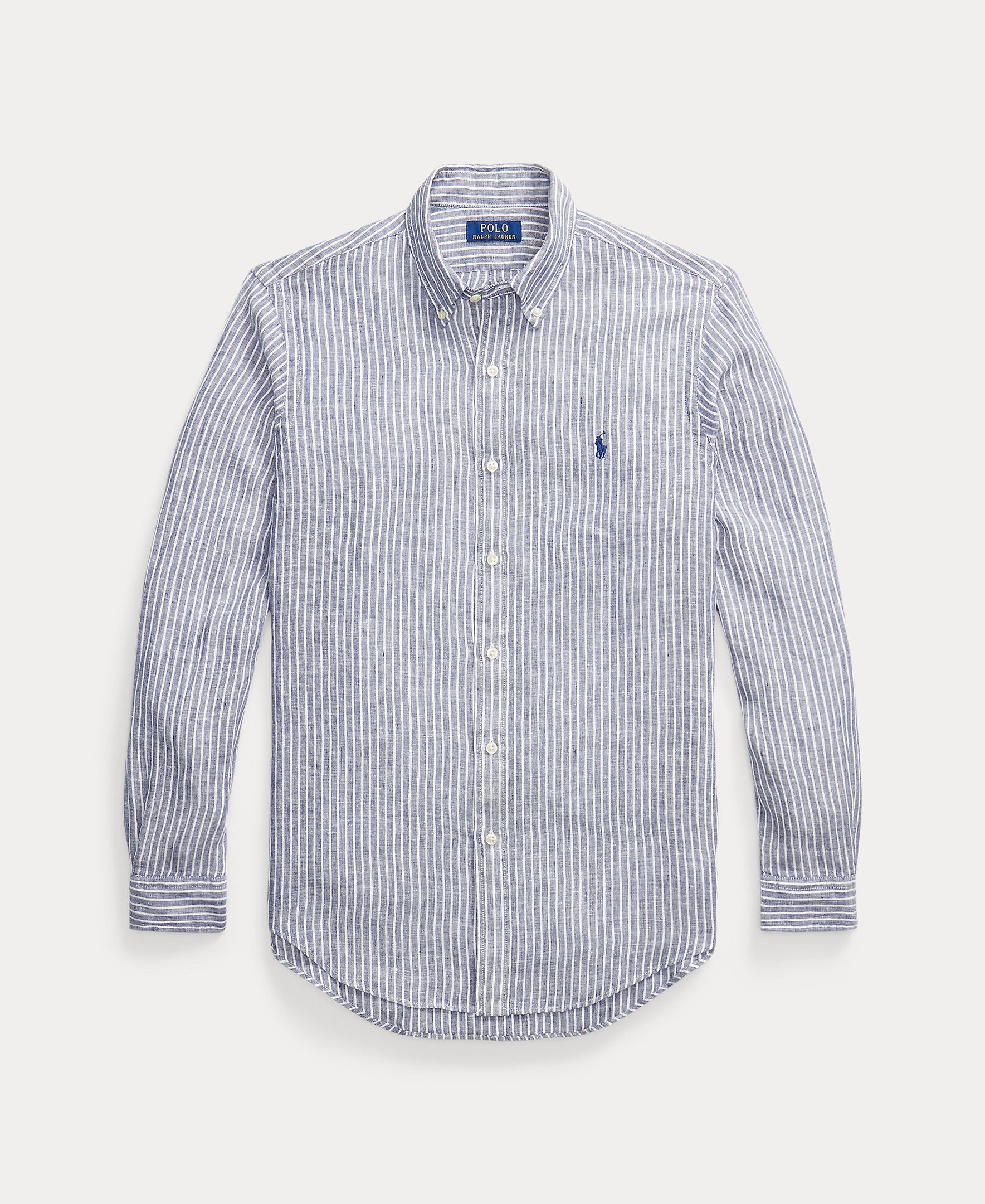 Camisa Regular Fit de Linho Cinzento-7