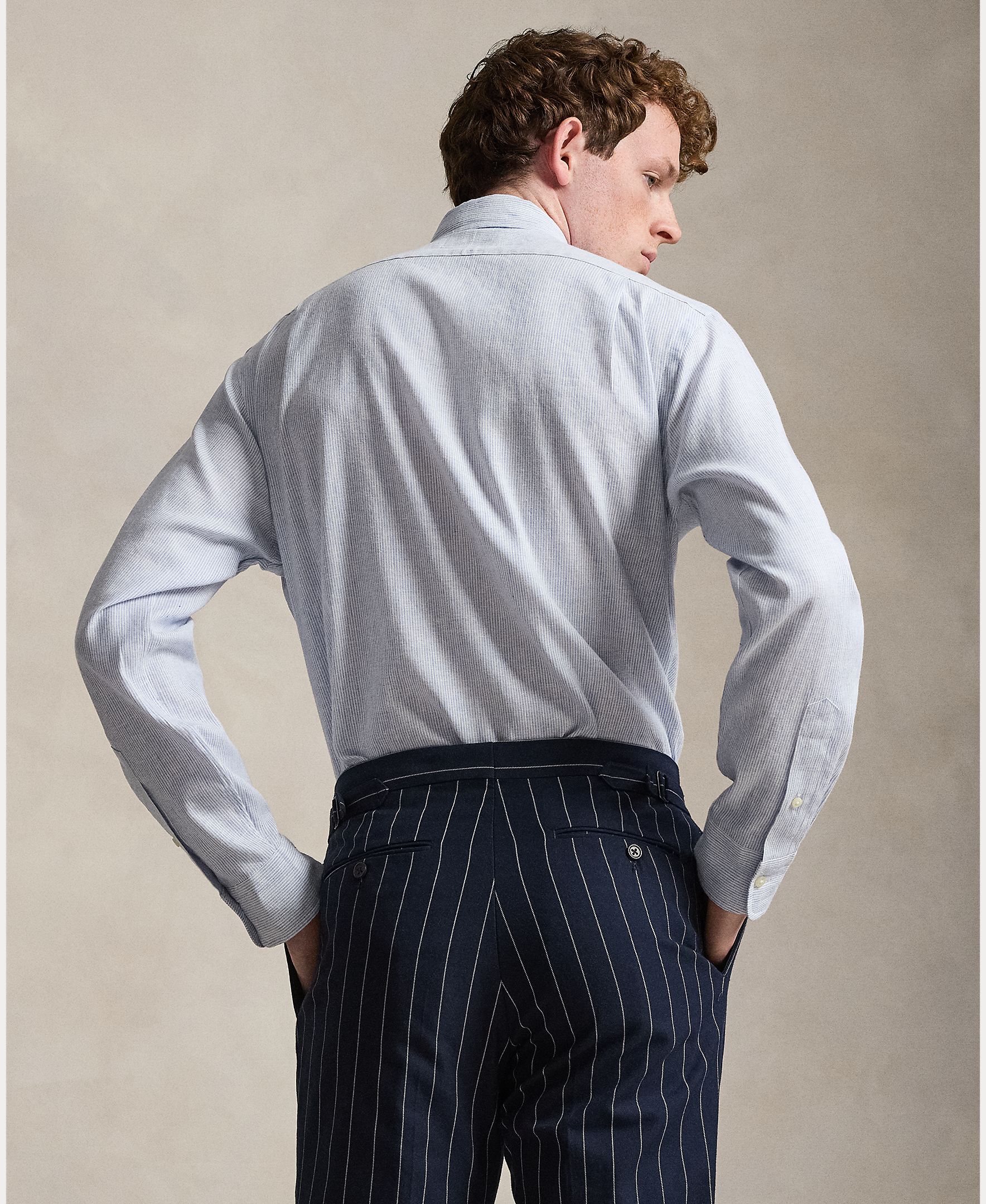 Camisa Slim Fit de Linho Multicolor-3