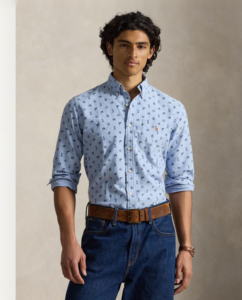 Imagem 0 de Camisa Oxford de Algodão com Bolso