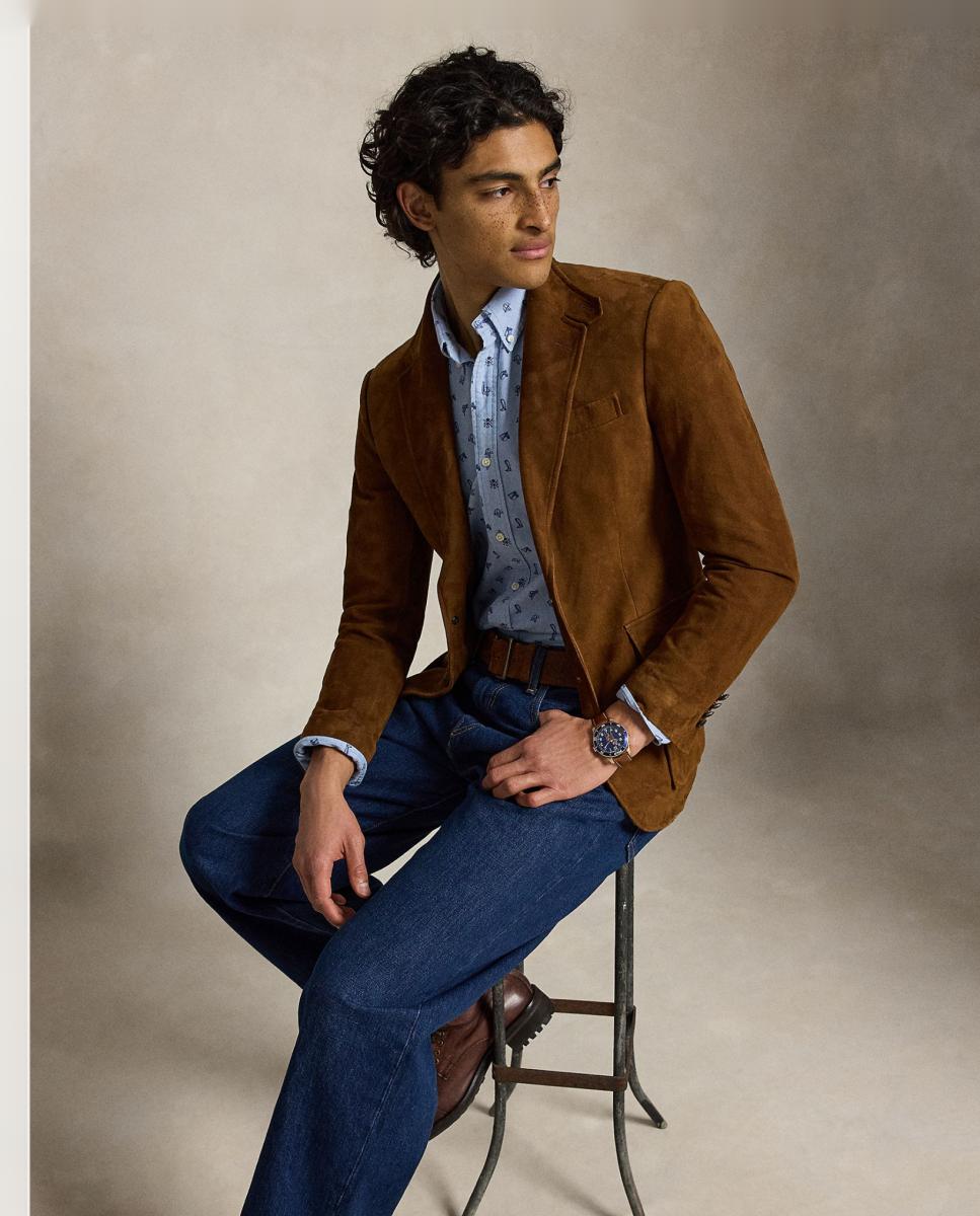 Camisa Oxford de Algodão com Bolso Azul-claro-5