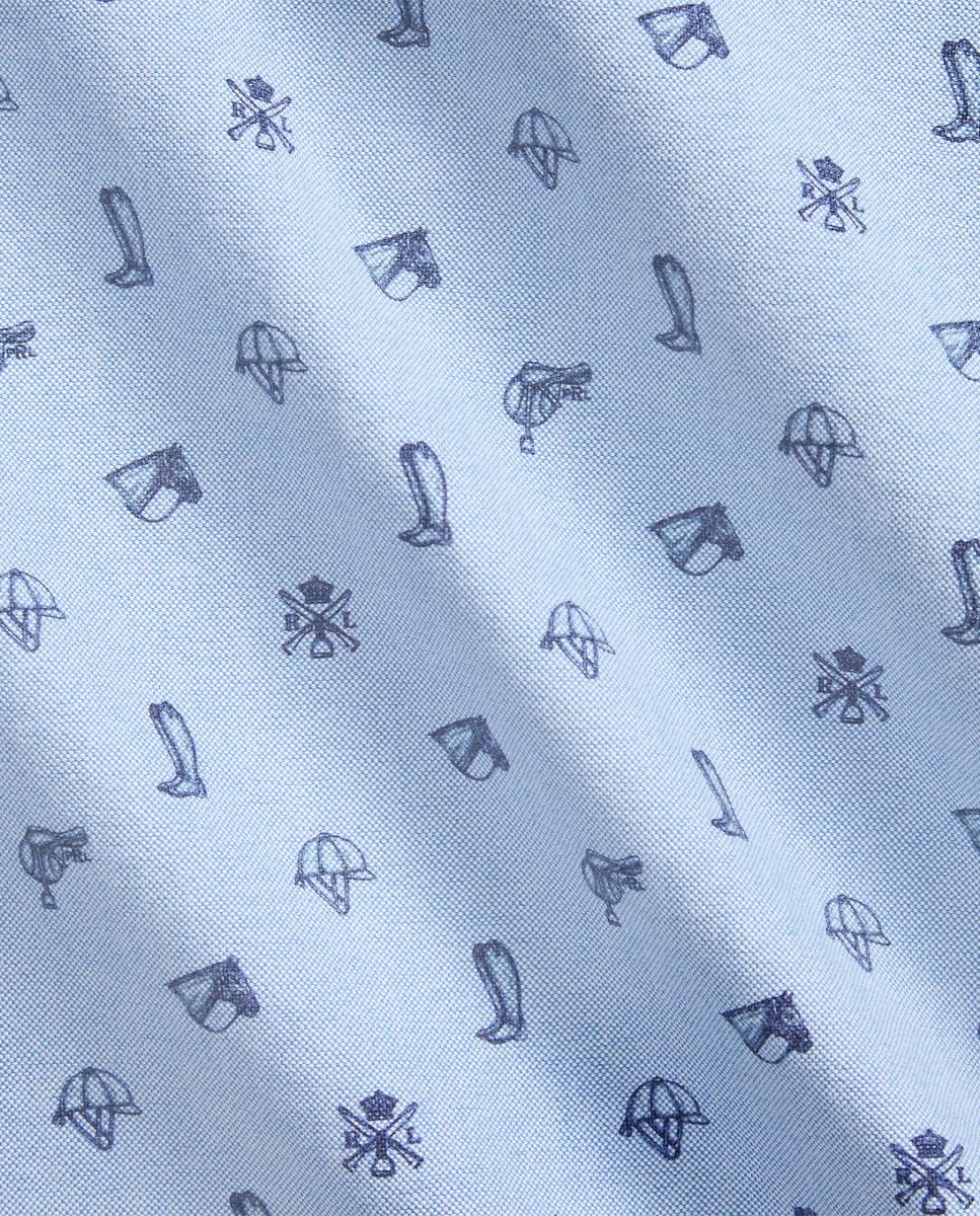 Camisa Oxford de Algodão com Bolso Azul-claro-7