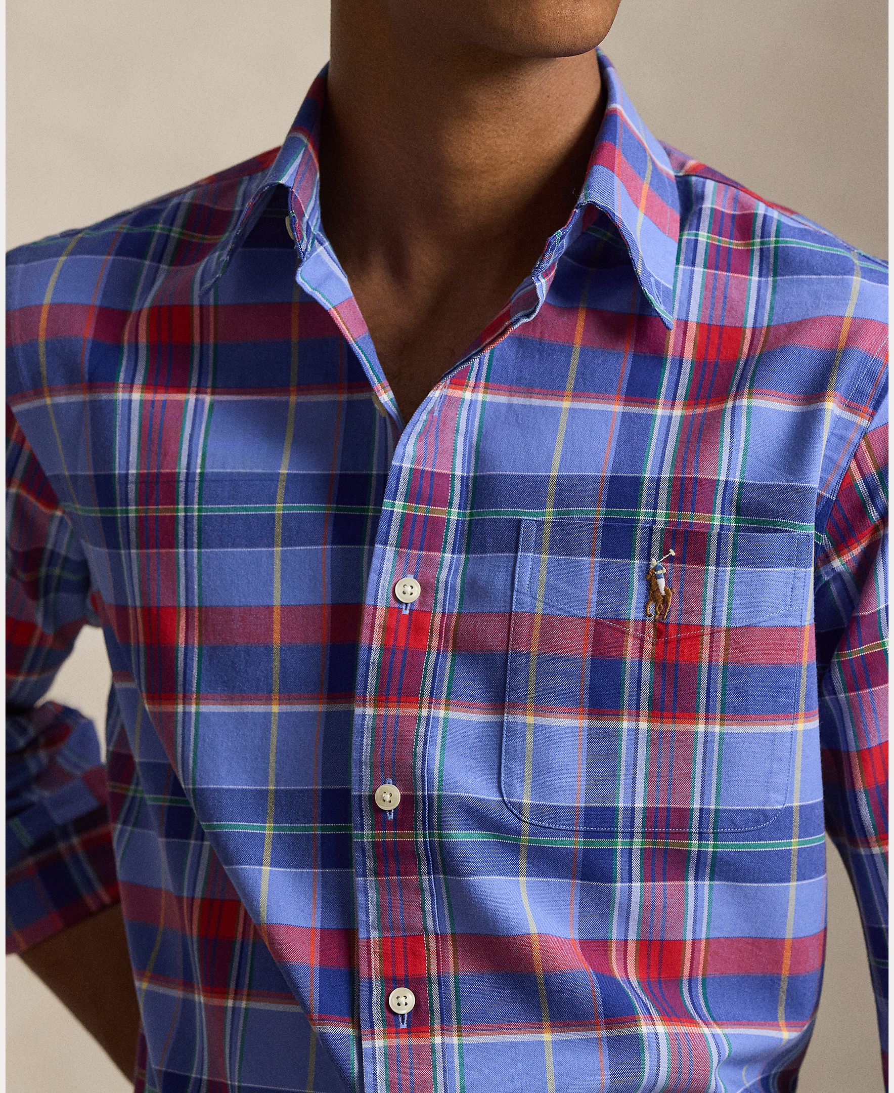 Camisa Oxford de Algodão Regular Fit Multicolor-3