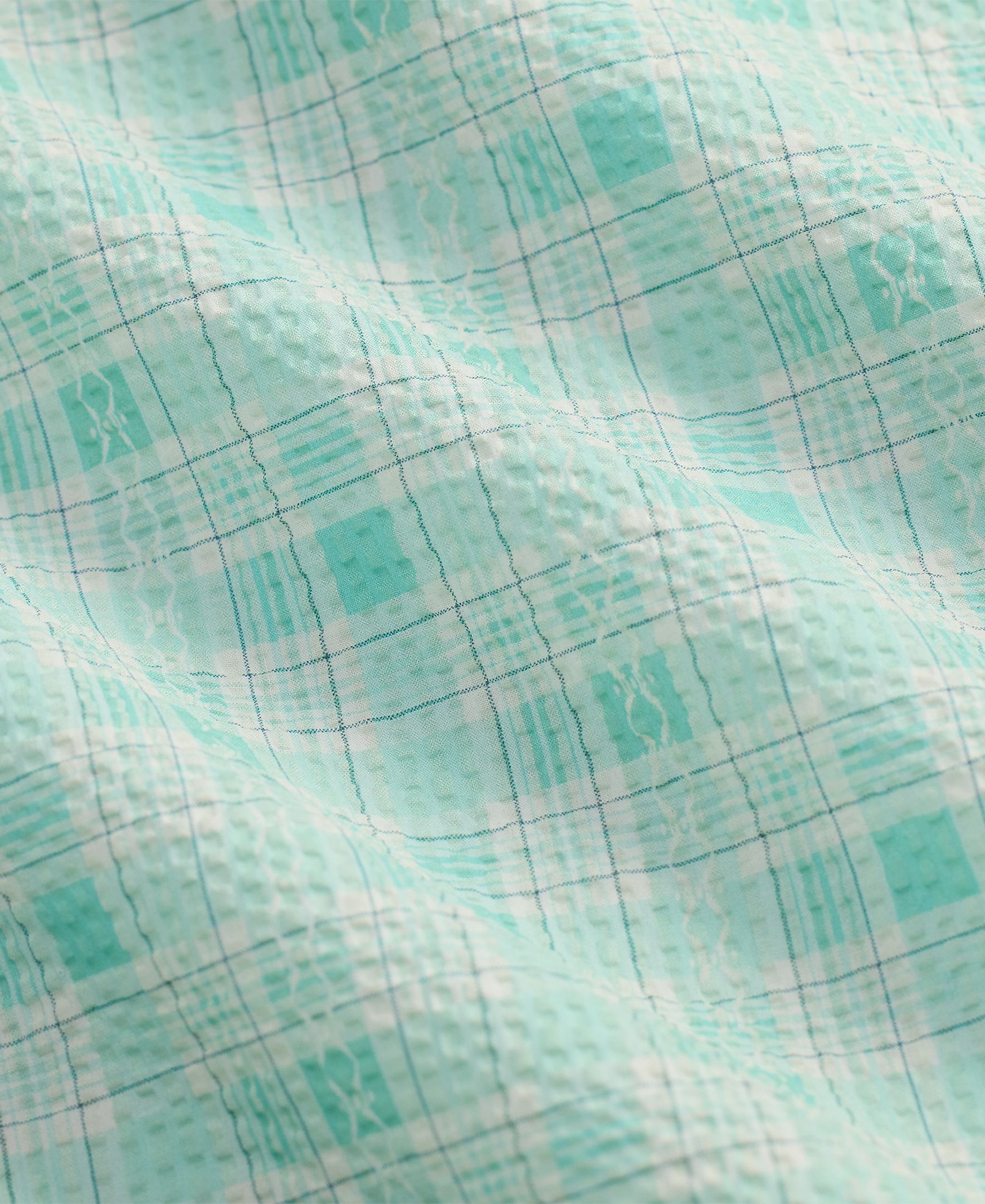 Camisa de Algodão Estampada Double RL Turquesa-6