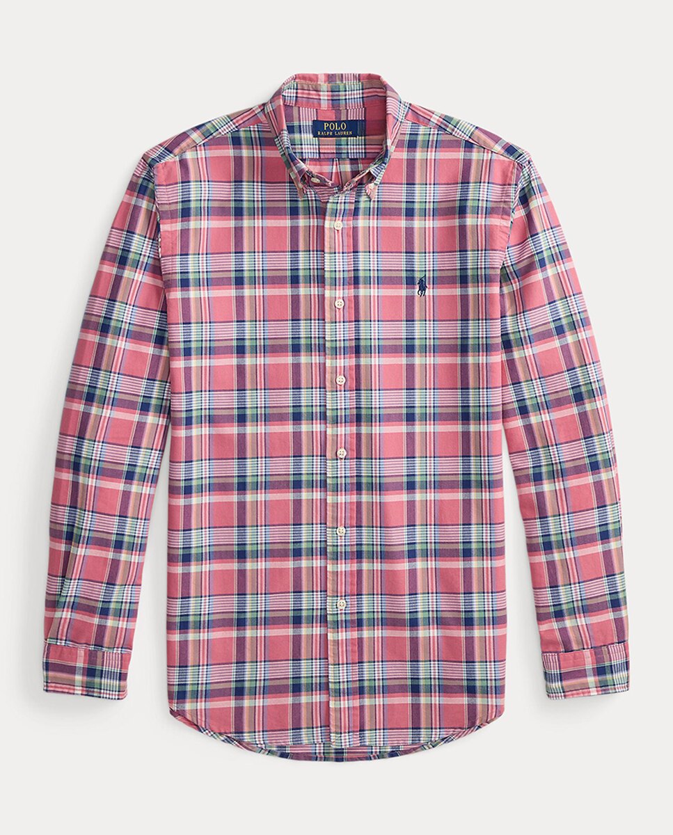 Camisa Oxford Custom Fit aos Quadrados Multicolor-5