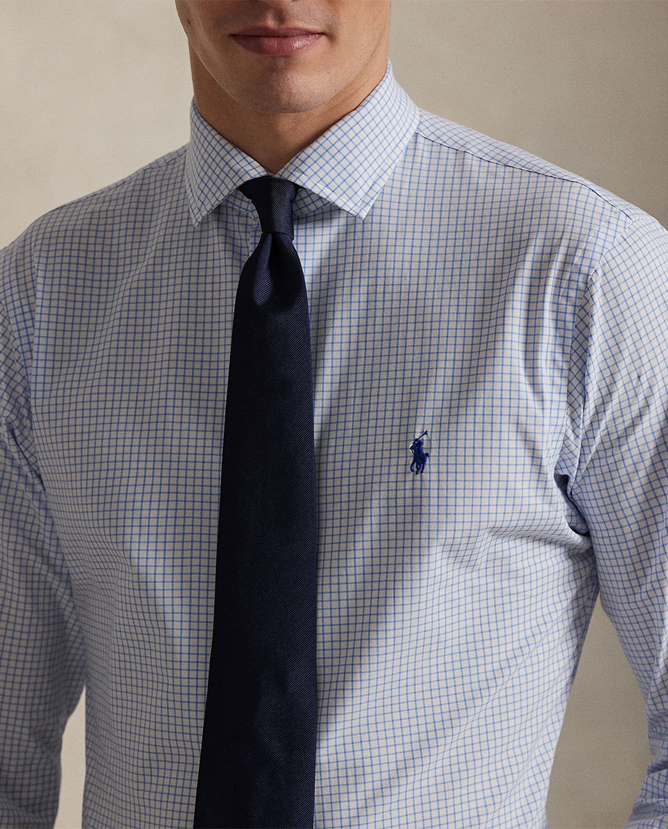 Camisa Custom Fit de Popelina Elástica Branco-3