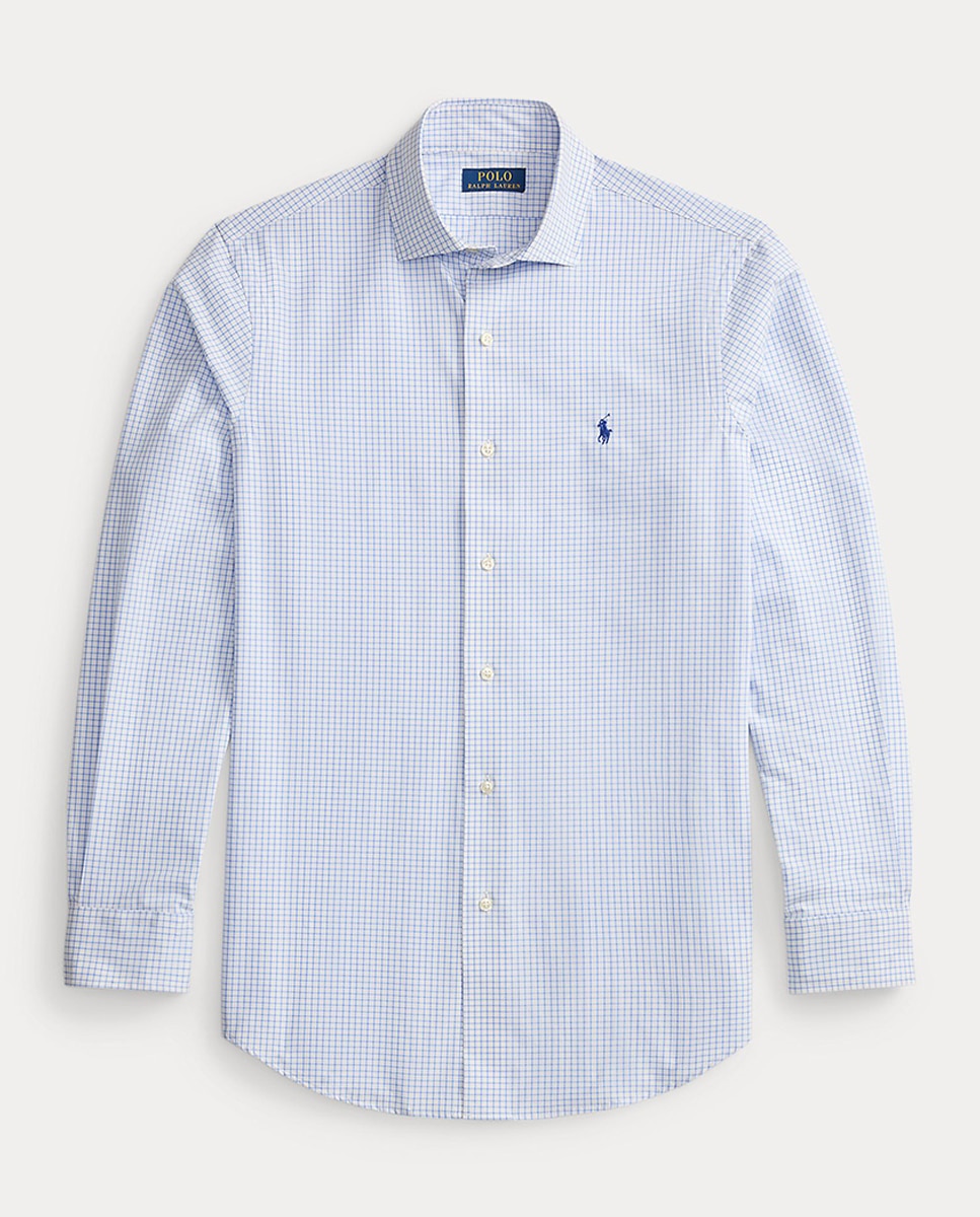 Camisa Custom Fit de Popelina Elástica Branco-4