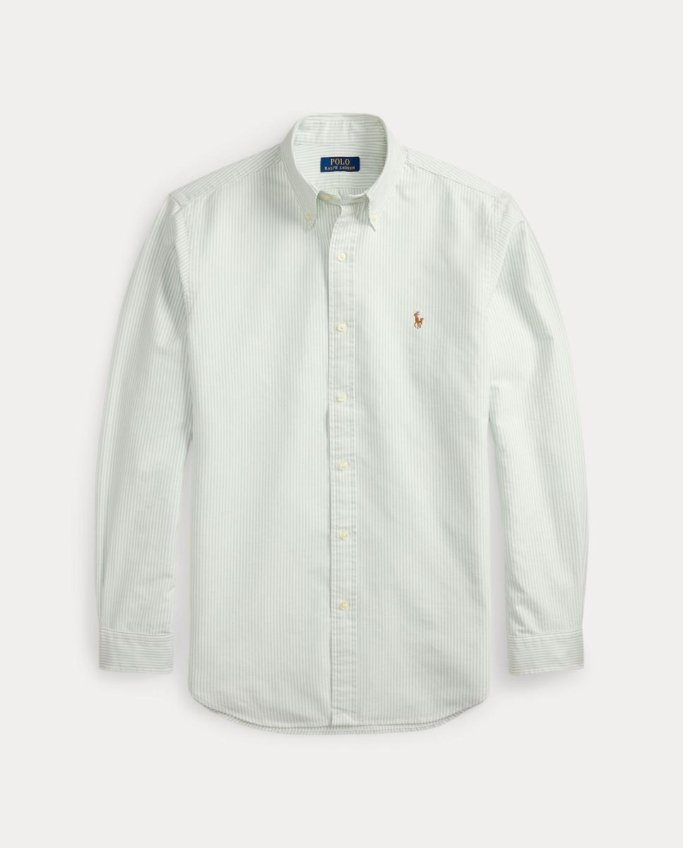 Camisa de hombre oxford con rayas Desgastado Mint Blanco - Polo Ralph Lauren - Verde menta Verde menta-5
