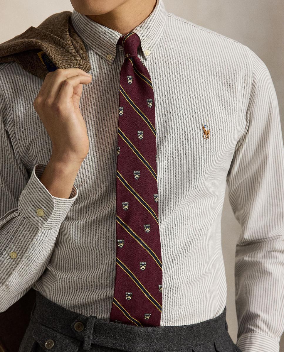 Camisa de hombre oxford con rayas Desgastado Mint Blanco - Polo Ralph Lauren - Marrón claro Marrón claro-3
