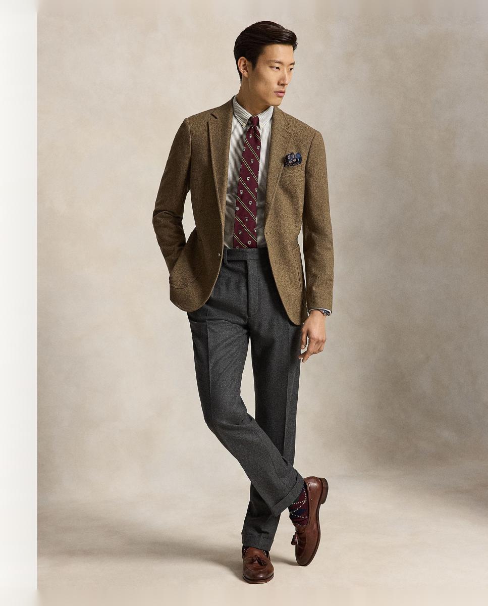 Camisa de hombre oxford con rayas Desgastado Mint Blanco - Polo Ralph Lauren - Marrón claro Marrón claro-5