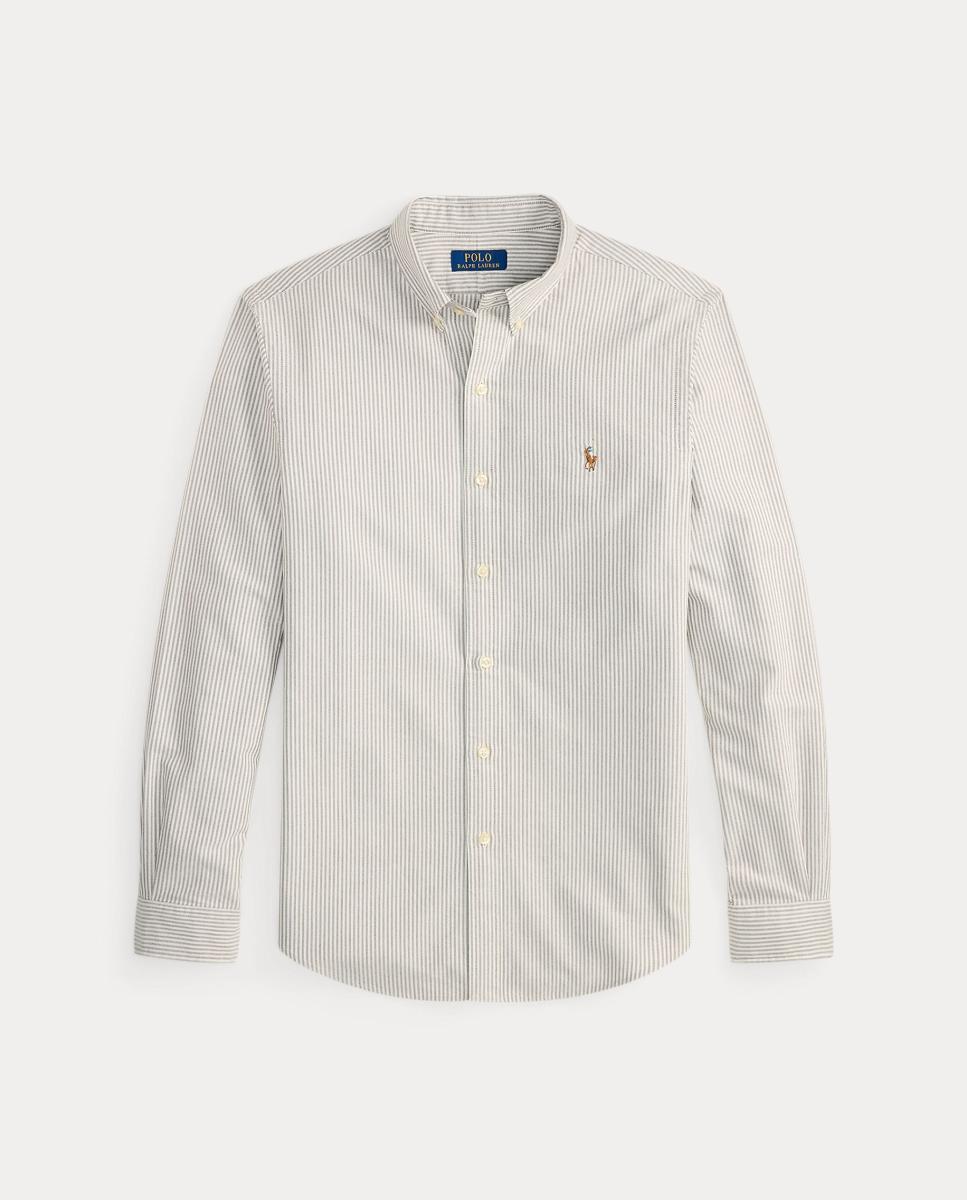 Camisa de hombre oxford con rayas Desgastado Mint Blanco - Polo Ralph Lauren - Marrón claro Marrón claro-4
