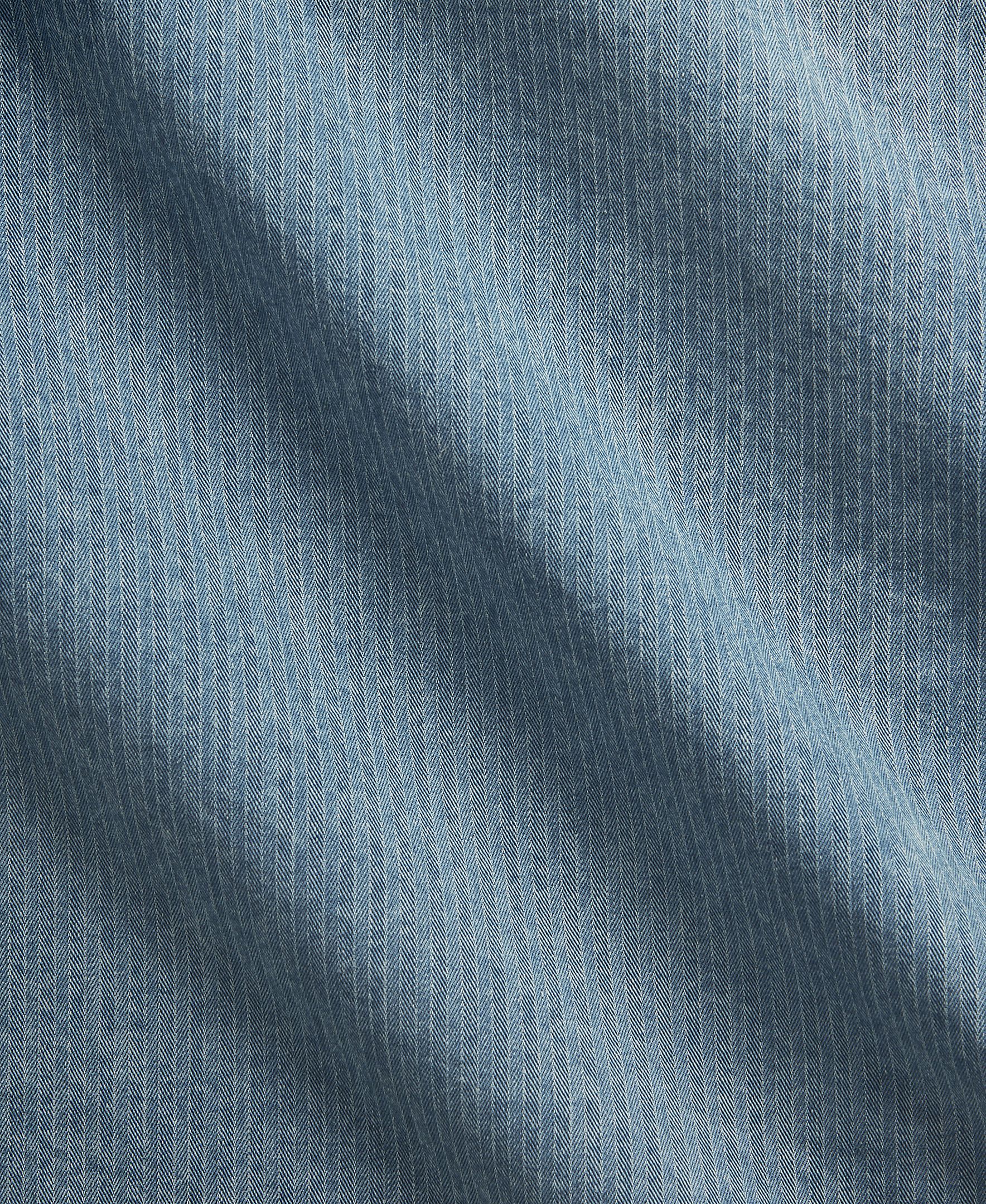 Camisa de Trabalho de Sarja em Espiga Double RL Índigo-6