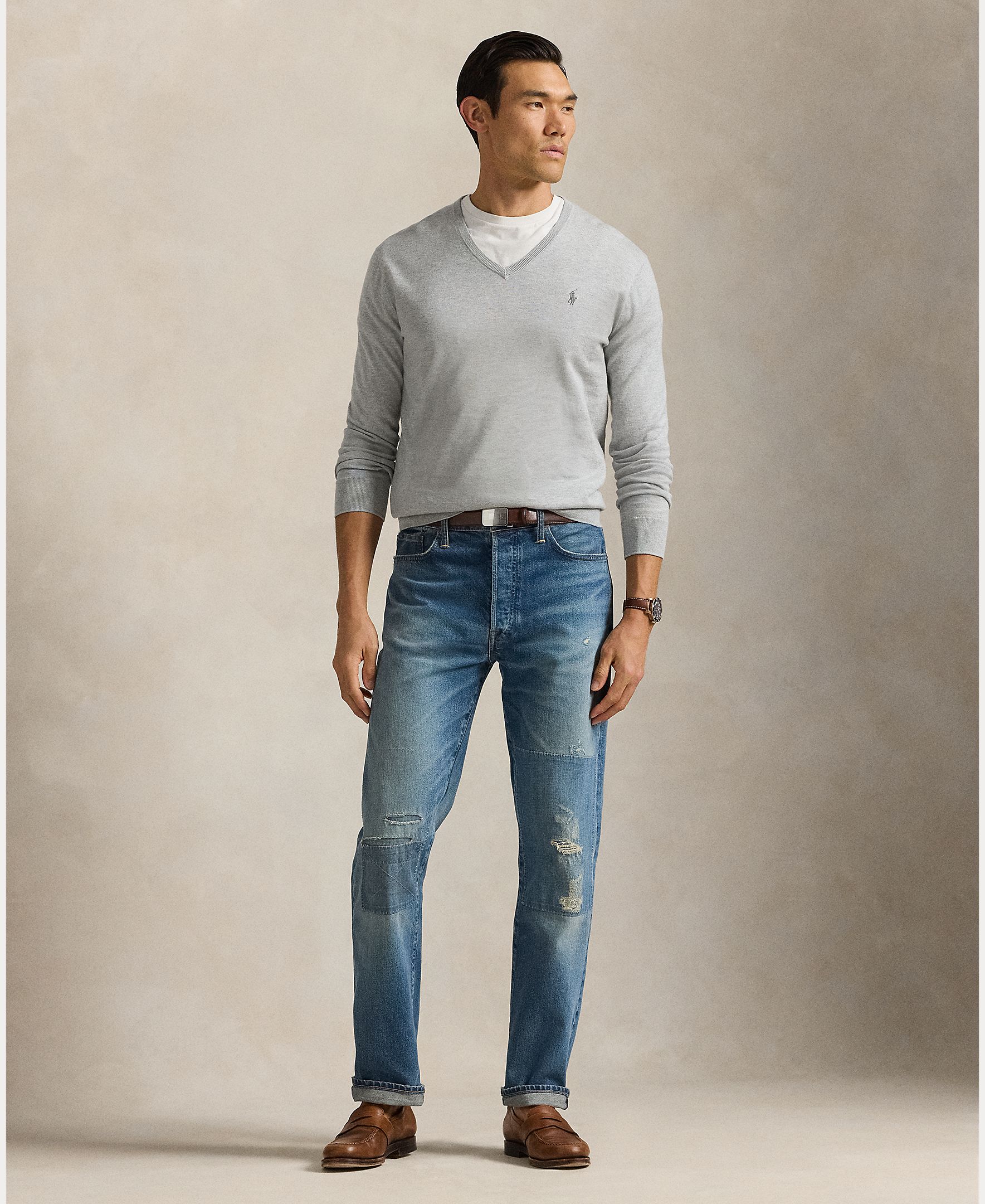Jersey de hombre Slim Fit Hunter Azul marino - Polo Ralph Lauren - Gris Gris-9