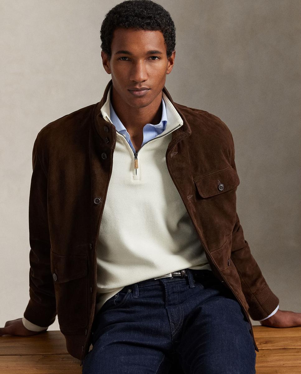 Camiseta de hombre Barclay Jaspeado con cremallera corta - Polo Ralph Lauren - Crema Crema-5