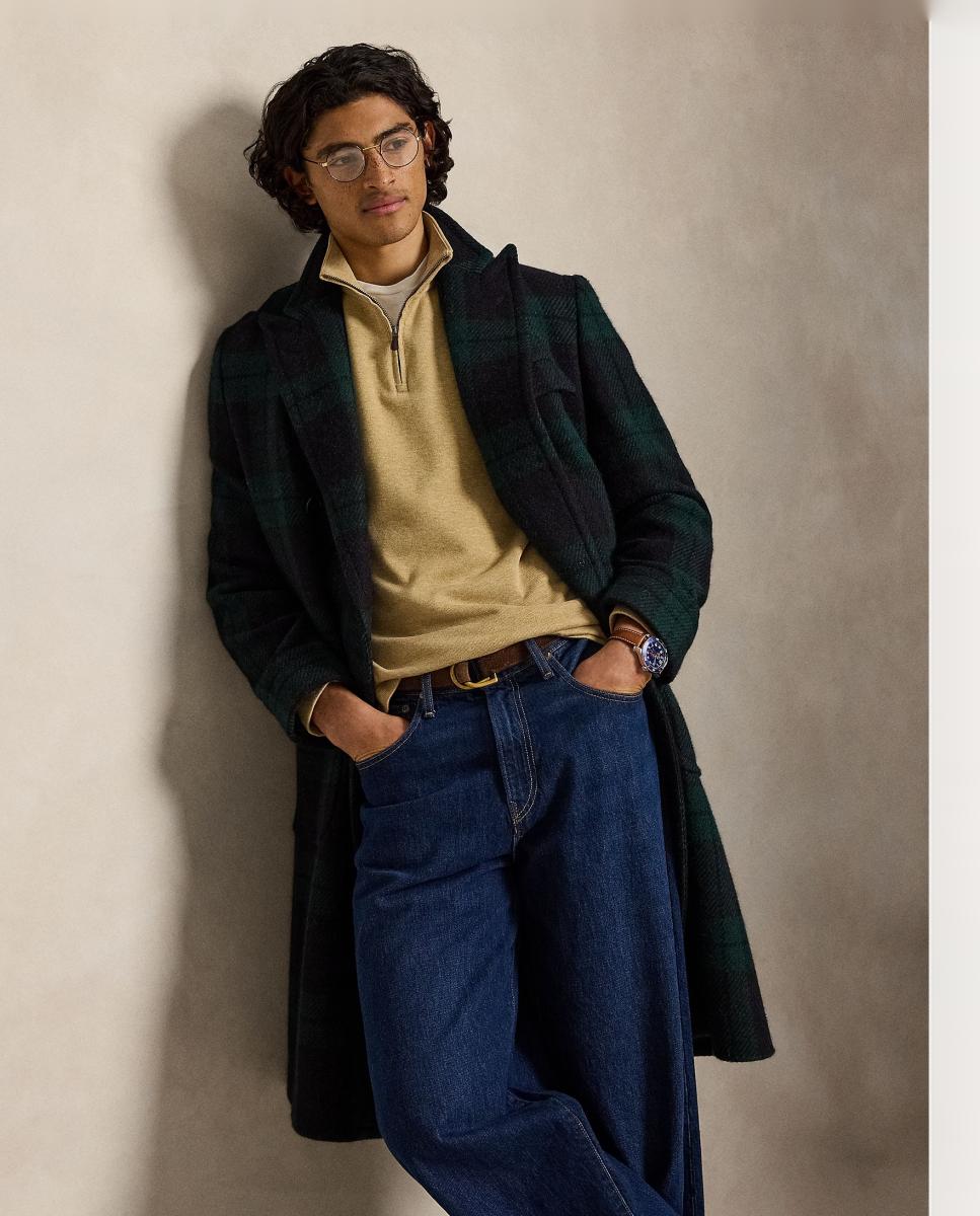 Camiseta de hombre Barclay Jaspeado con cremallera corta - Polo Ralph Lauren - Hierba Caramelo-5