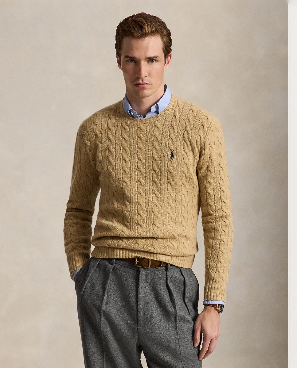 Jersey de hombre Aged Vino Jaspeado - Polo Ralph Lauren - Camel Camel-1