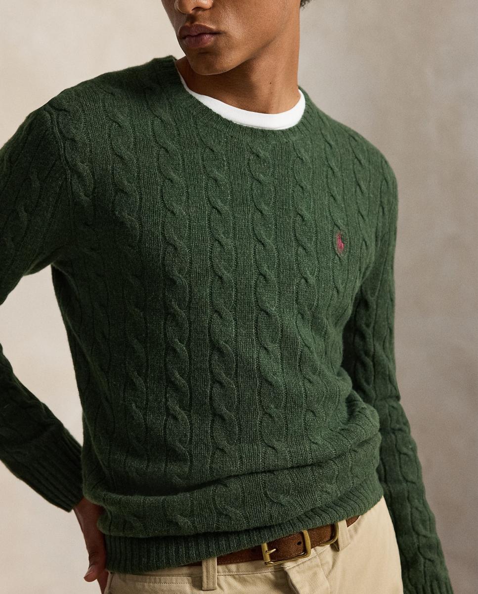 Jersey de hombre Aged Vino Jaspeado - Polo Ralph Lauren - Musgo Musgo-4