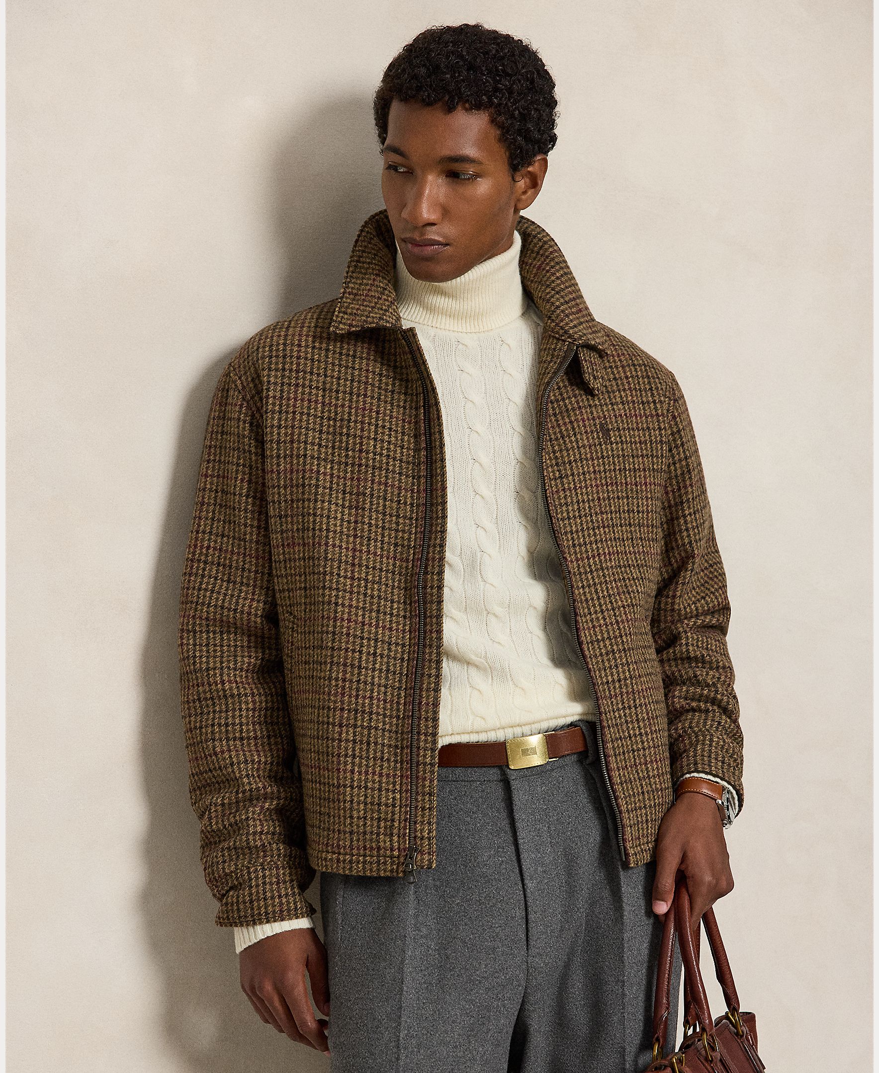 Jersey de hombre en punto de ochos con cuello vuelto - Polo Ralph Lauren - Crema Crema-5