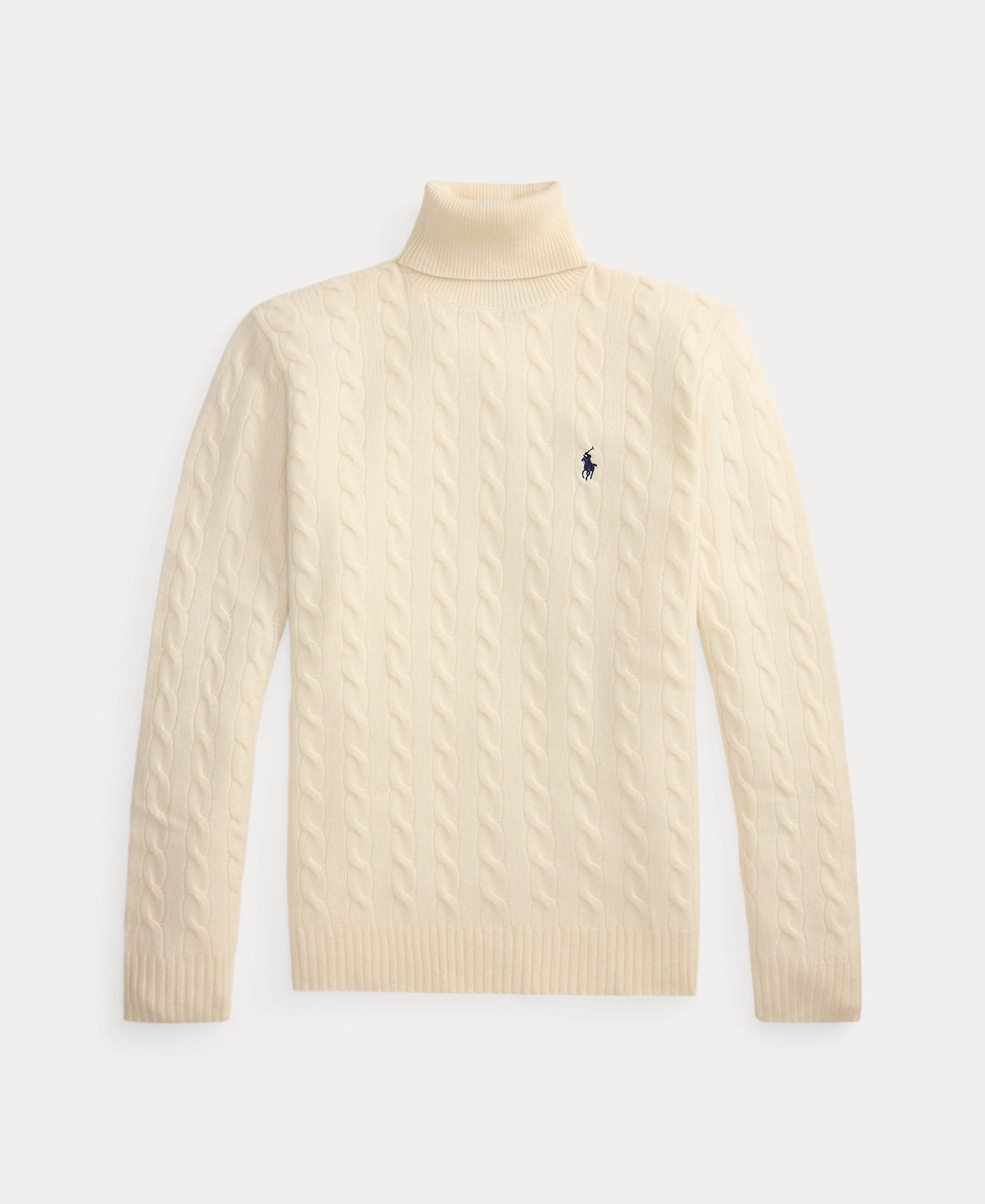 Jersey de hombre en punto de ochos con cuello vuelto - Polo Ralph Lauren - Crema Crema-6