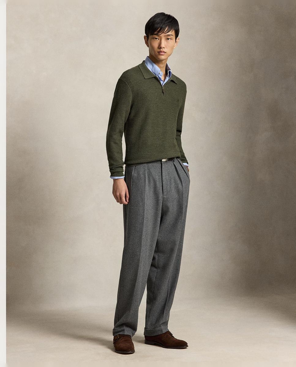Jersey de hombre de lana con cuello polo - Polo Ralph Lauren - Verde pardo Verde pardo-6