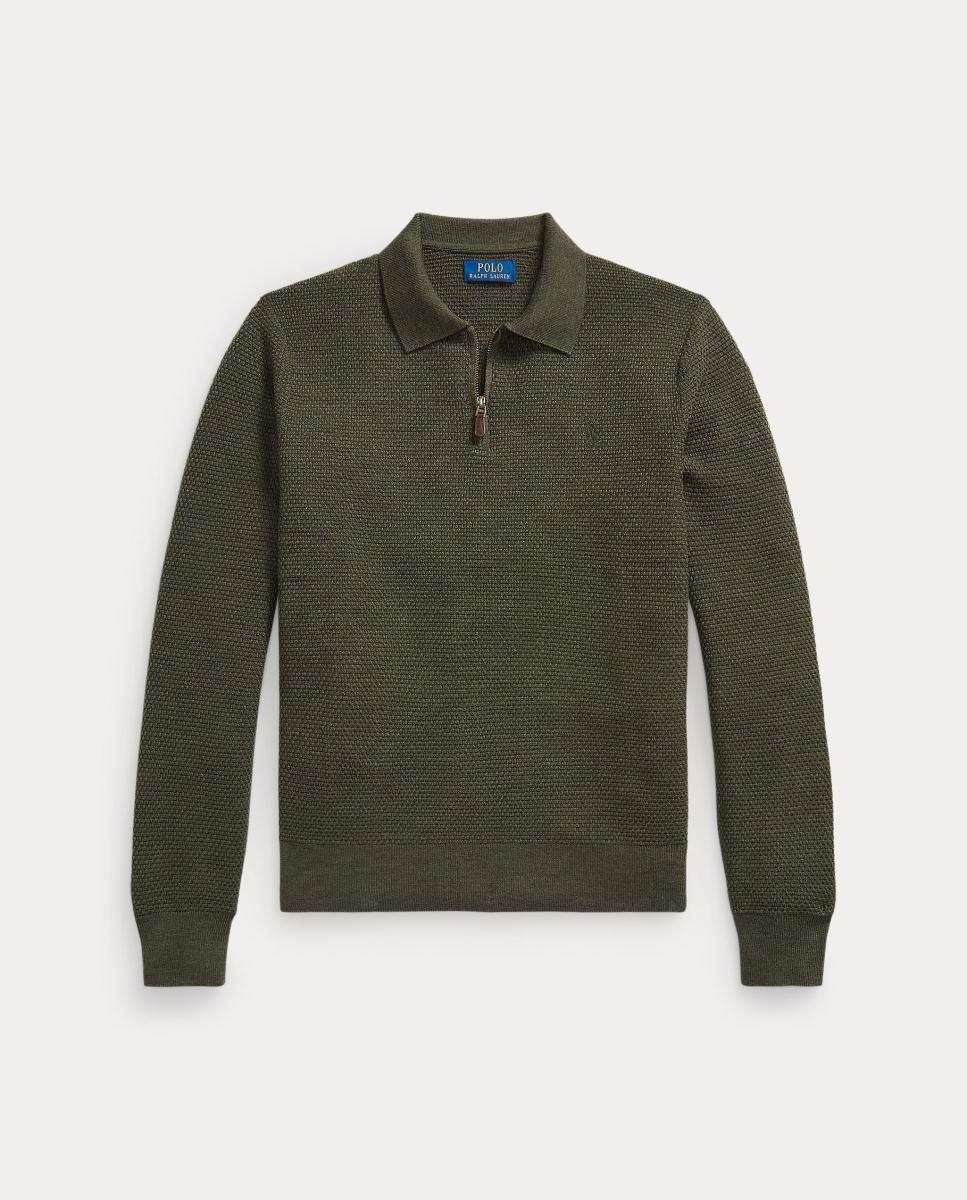 Jersey de hombre de lana con cuello polo - Polo Ralph Lauren - Verde pardo Verde pardo-5