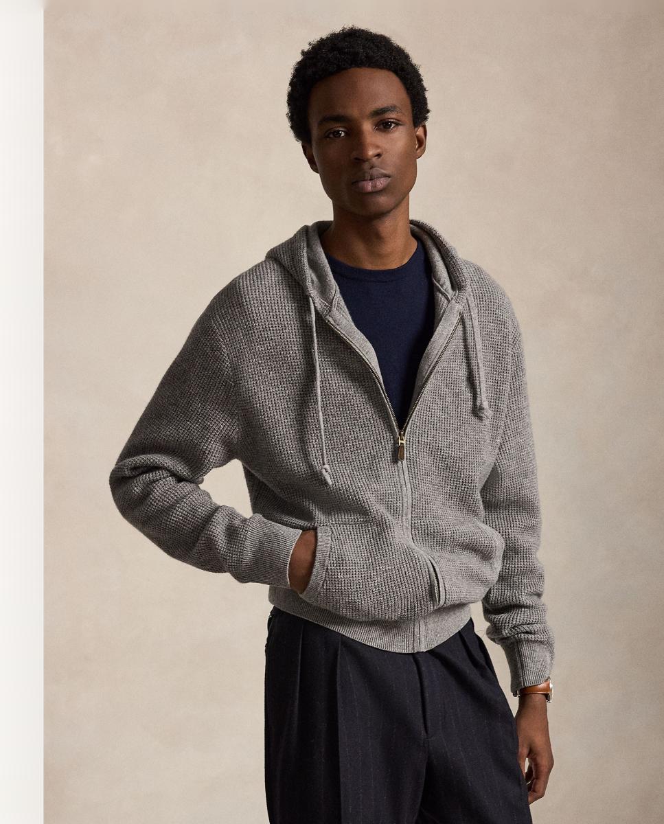 Imagem 0 de Cardigan de Lã e Algodão com Capuz
