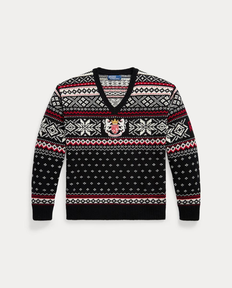 Jersey de hombre de lana con cuello pico - Polo Ralph Lauren - Multicolor Multicolor-1
